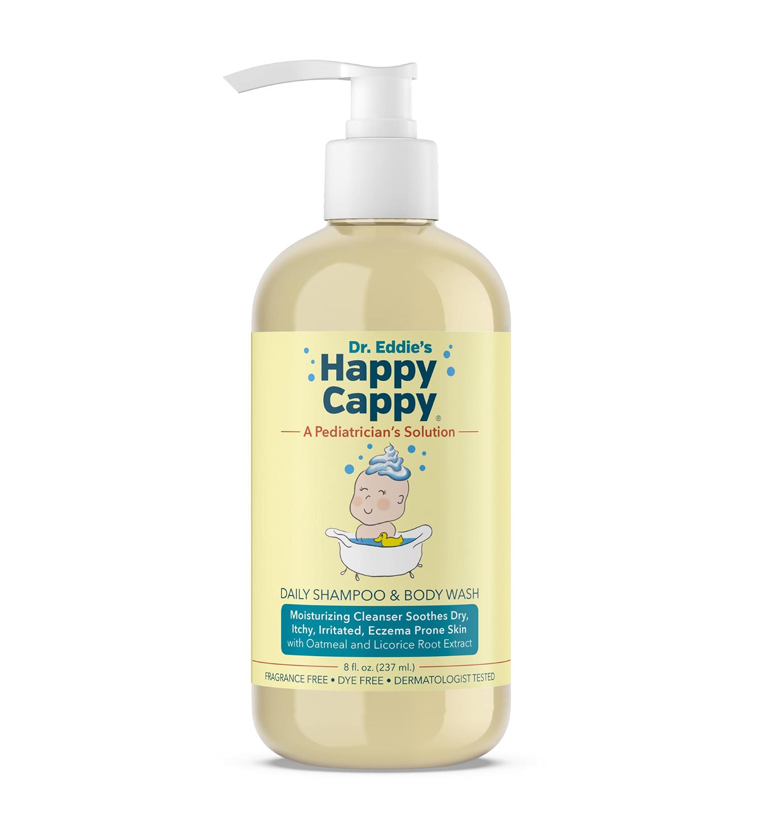 Happy Cappy Daily Shampoo & Body Wash for Children - Soothes Dry, Itchy, Sensitive Skin | Dermatologist Tested | Fragrance & Dye Free - 8 oz - Buy Online on SooperMarket.com
