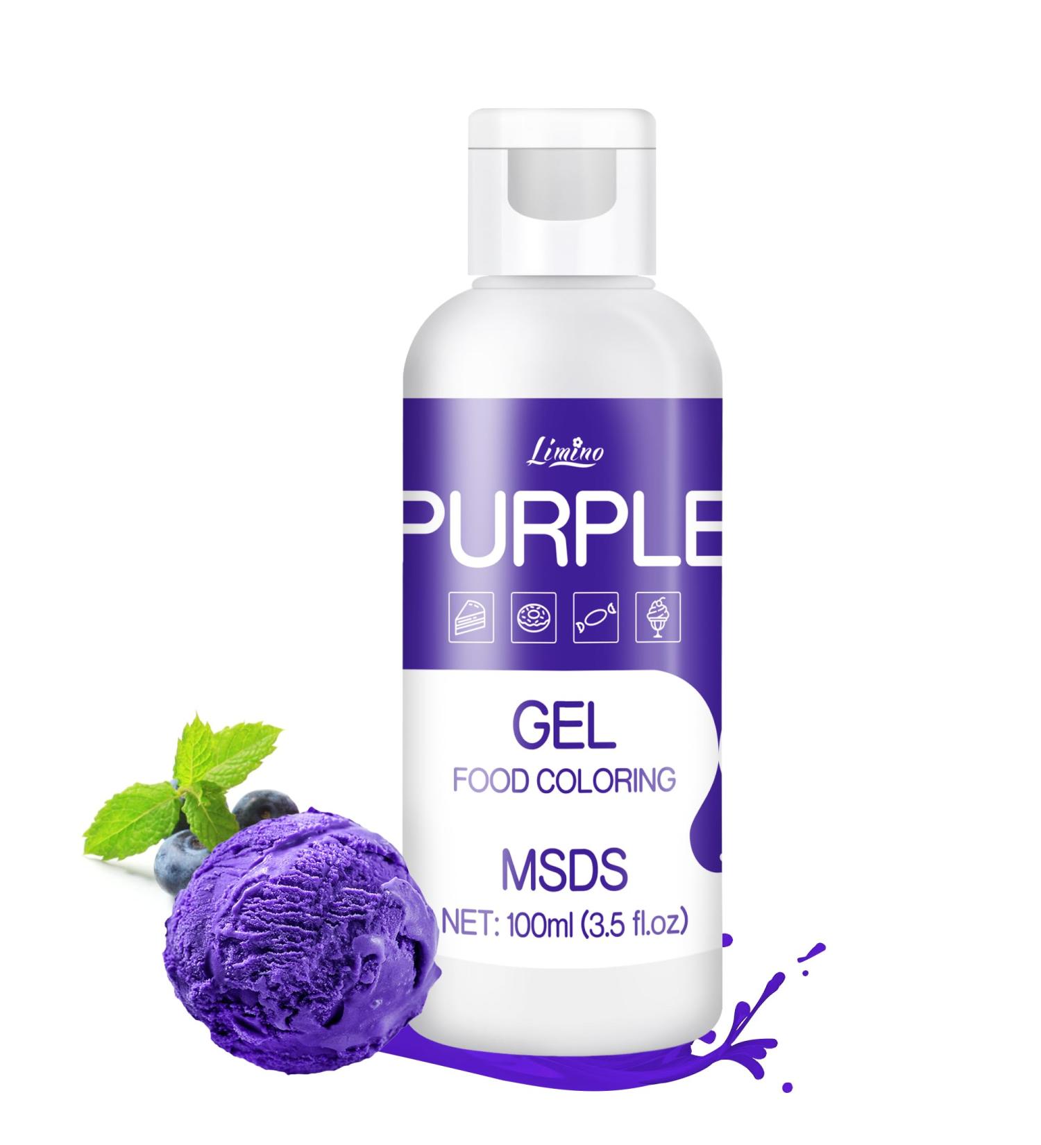 Shop Purple Food Color Gel - 100ml Concentrated Gel for Cakes Baking & DIY - Sugar-Free Ideal for Macarons Cookies & Easter Eggs - Buy Online on SooperMarket.com
