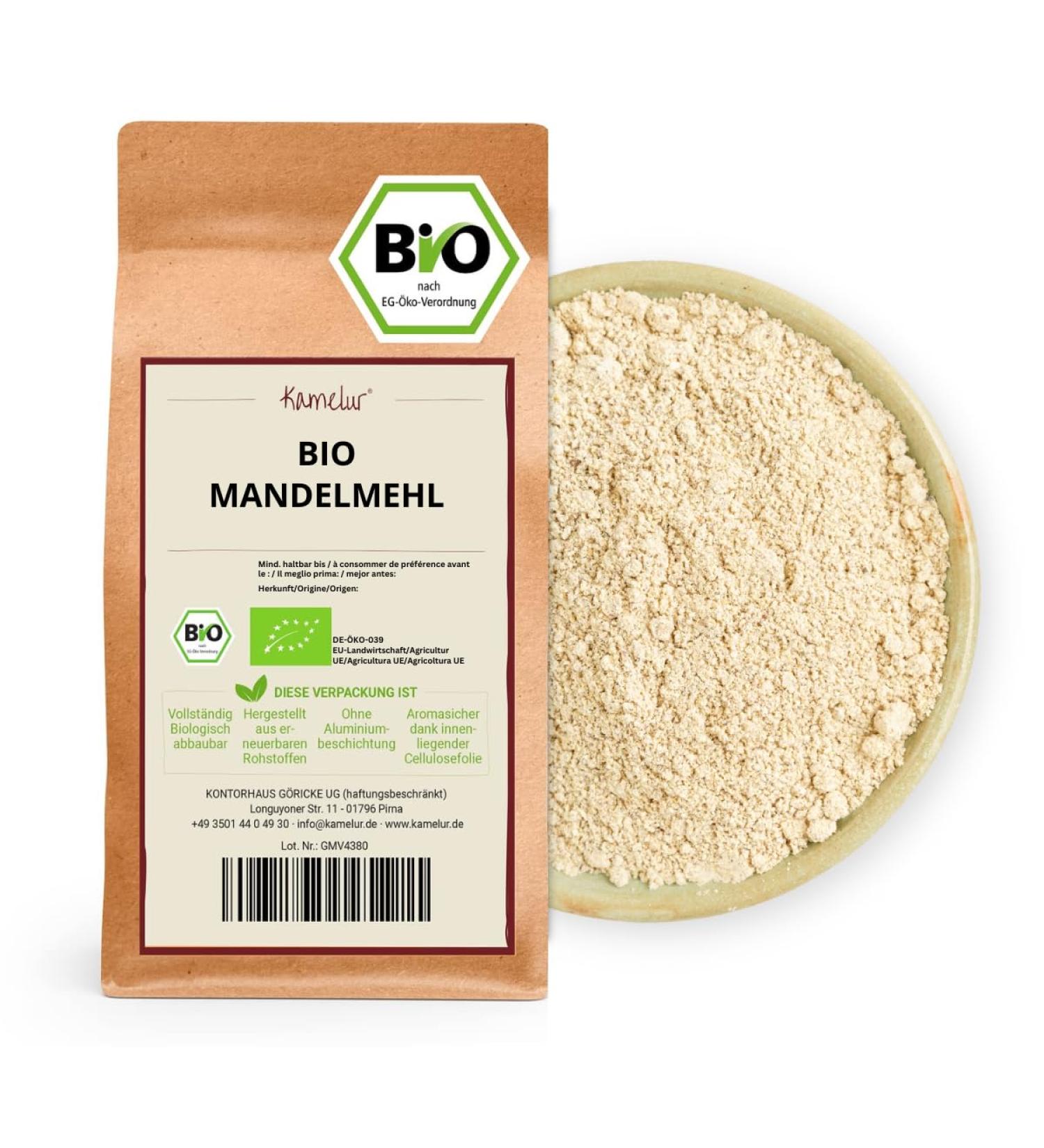 Buy Kamelur Organic Almond Flour Blanched (1kg) - High-Quality Ground Almonds for Baking & Cooking - Order Internationally - Buy Online on SooperMarket.com