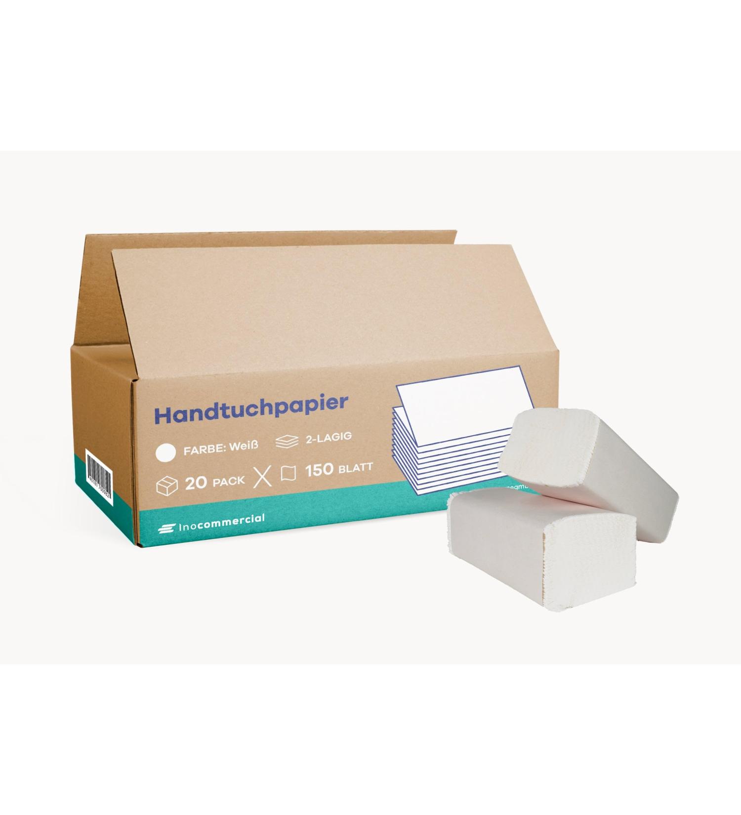 Buy Inoverse Paper Towels - 3 000 ZZ-Fold Disposable Towels 25x23 cm White - Ideal for Donors & Businesses - International Shipping Available - Buy Online on SooperMarket.com