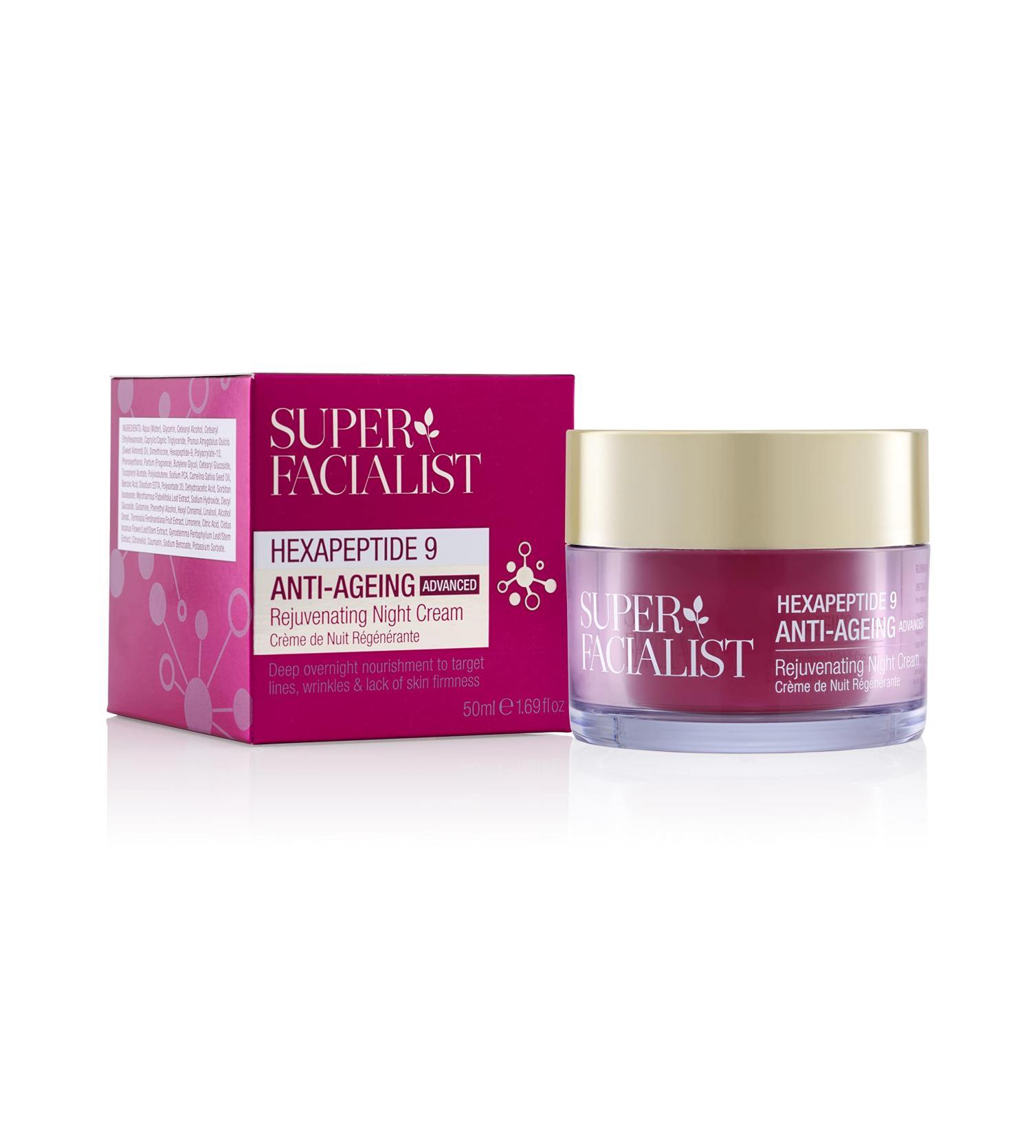 Super Facialist Hexapeptide 9 Anti-Ageing Night Cream | Advanced Rejuvenating Overnight Skin Care for Combination Skin - 50 ml - Buy Online on SooperMarket.com