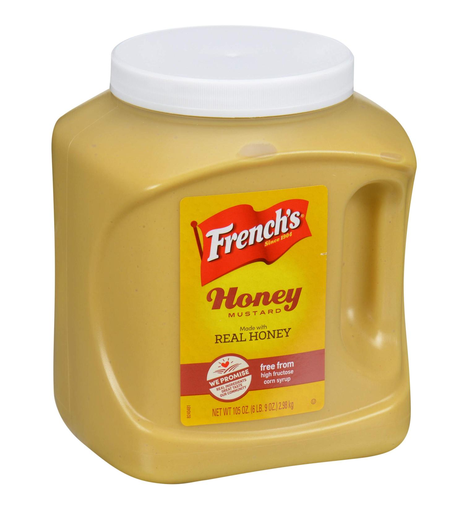 French's Honey Mustard 105 oz - Best Dipping Sauce for Sandwiches, Burgers, and More - 6.56 Pound Container - Buy Online on SooperMarket.com