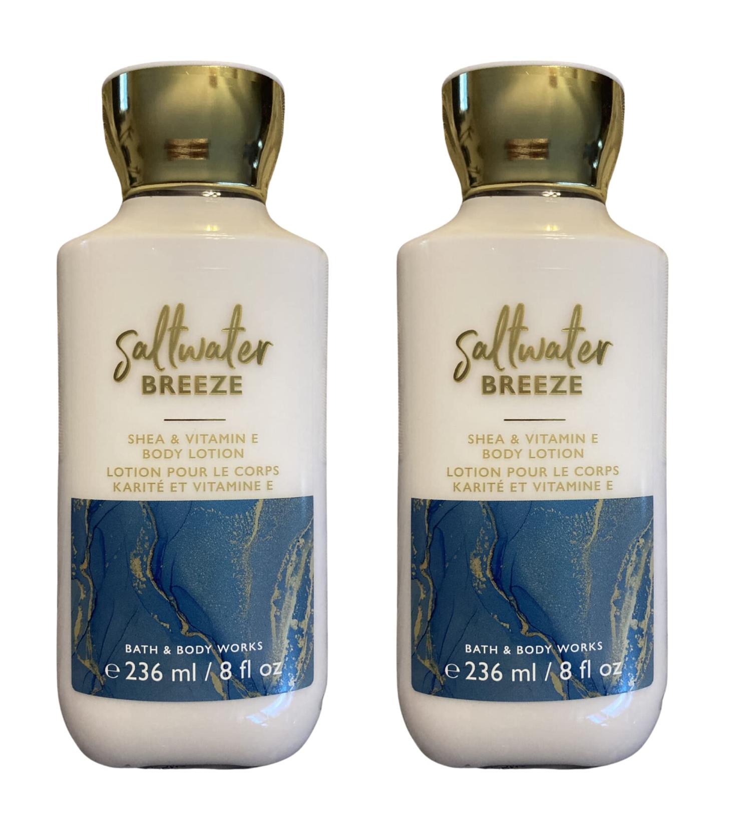 Bath and Body Works Gift Set of of 2 - 8 Fl Oz Lotion - (Saltwater Breeze) Multicolor