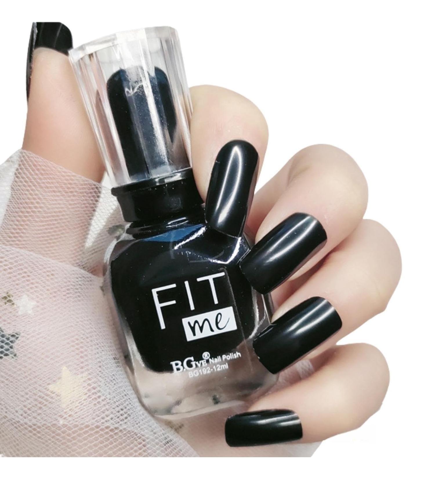 TBeautfave Black Nail Polish Quick Dry&Long Lasting Nail Varnish Neutral Nail Polish Non-toxic Water Based Formula Natural Nail Polish Black Gel Nail Polish for DIY Nail Art - Buy Online on SooperMarket.com