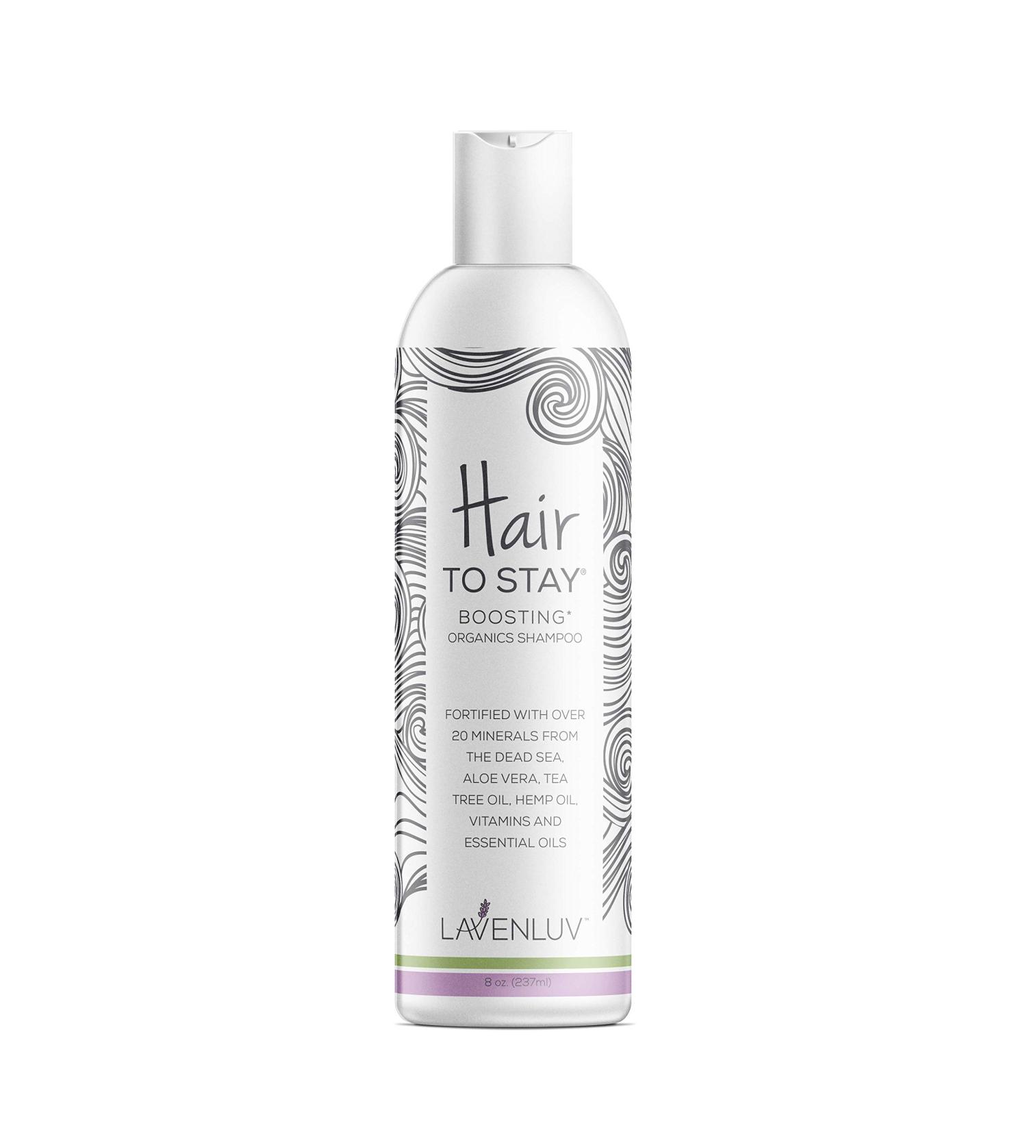 Lavenluv Hair to Stay Shampoo for Hair Growth | Prevents Hair Loss, Boosts Volume | Vitamin B5, Keratin, Dead Sea Minerals, Tea Tree, Hemp & Essential Oils | Men and Women (8oz) - Buy Online on SooperMarket.com