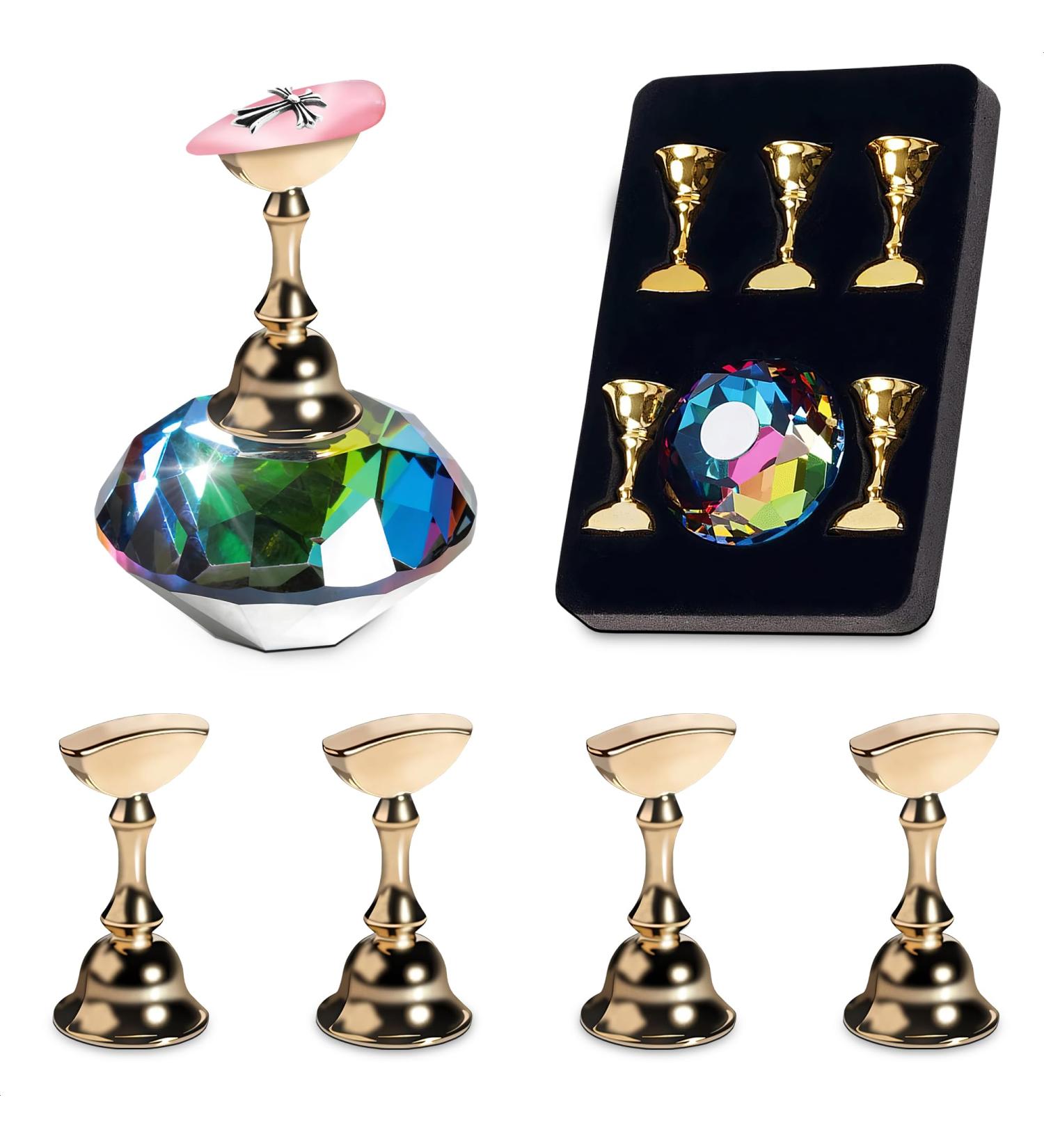 Nail Art Practice Stands - Magnetic Nail Tips Holders & Alloy Display Stands for DIY Manicure - International Shipping Available - Buy Online on SooperMarket.com