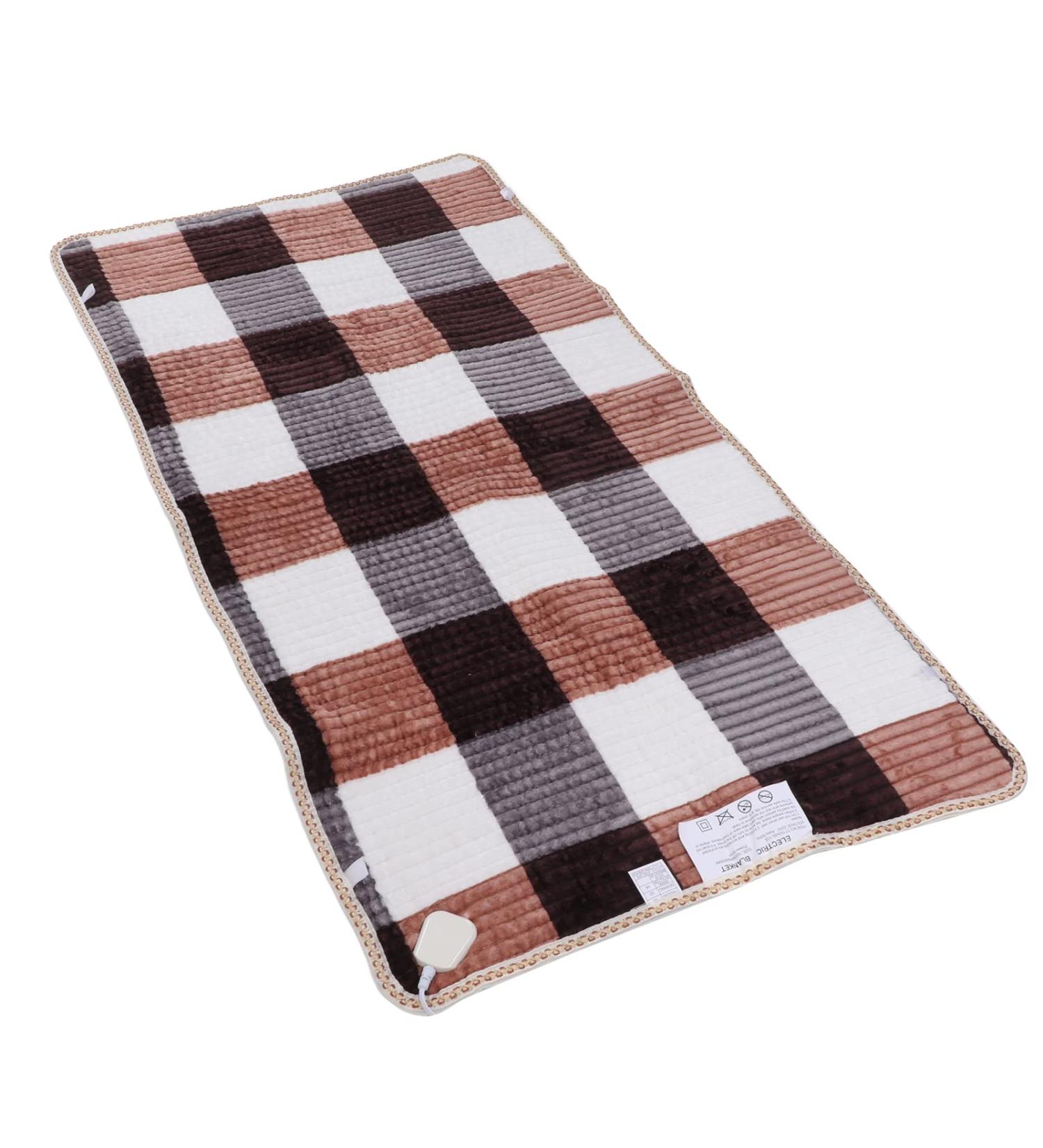 Intelligent Heating Blanket - Soft & Warm Temperature Control | EU Plug Gray-Brown - Buy Online on SooperMarket.com