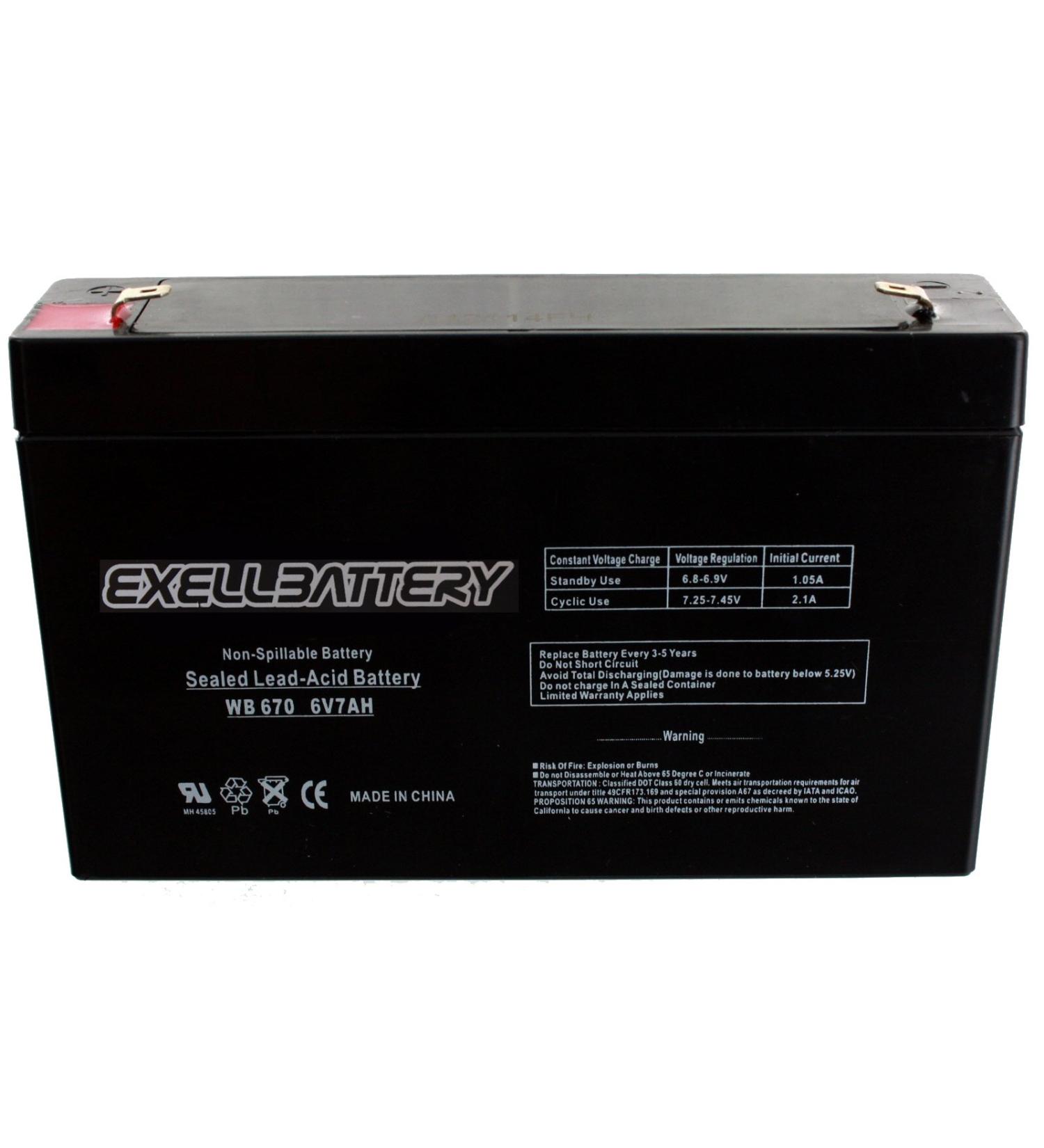 Buy Enduring 3FM7 6V 7Ah Exell Battery - Reliable International Shipping for Your Power Needs - Buy Online on SooperMarket.com