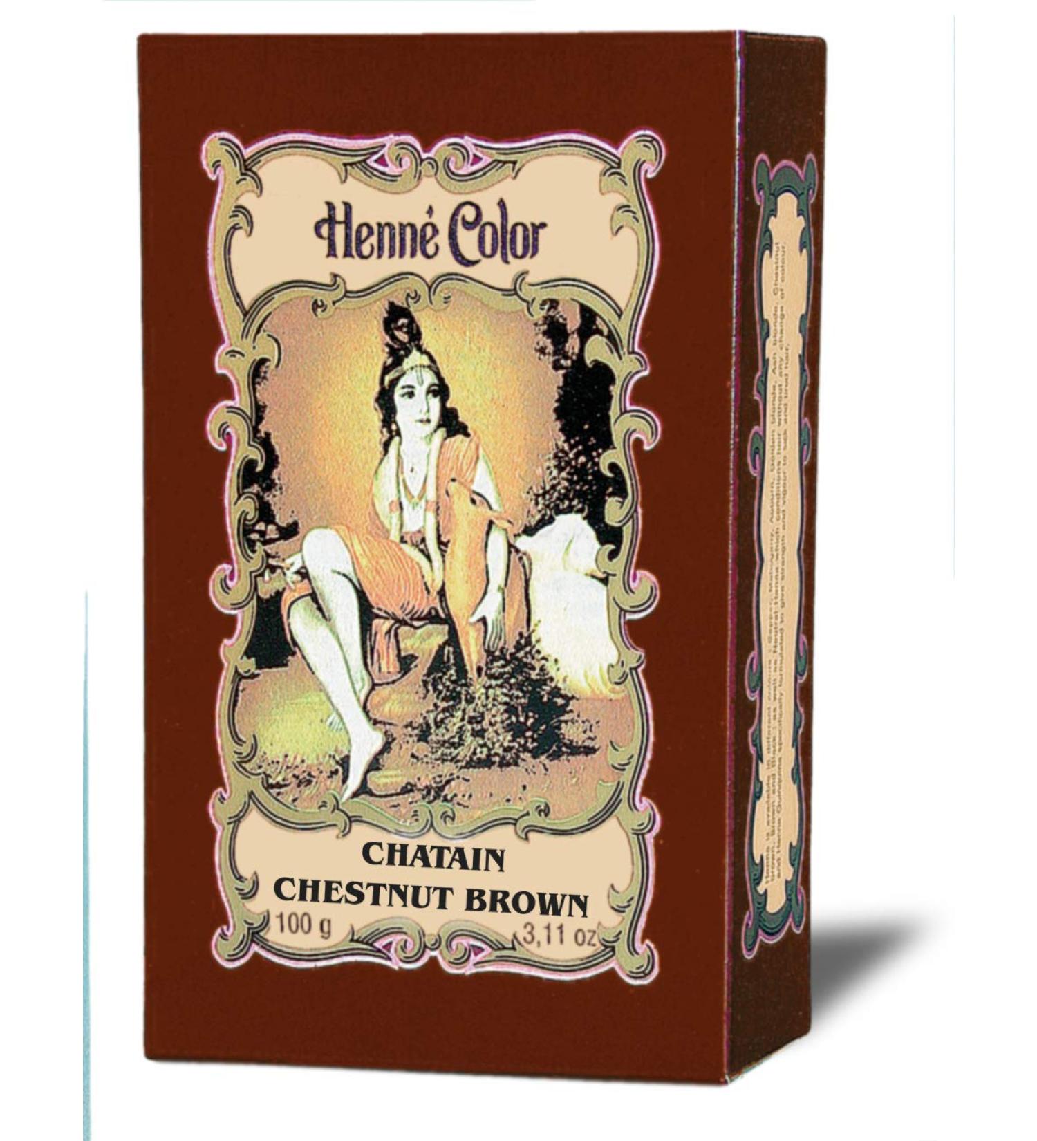 Henna Chestnut Brown Hair Dye Powder - 100g | Natural Hair Color | International Shipping - Buy Online on SooperMarket.com