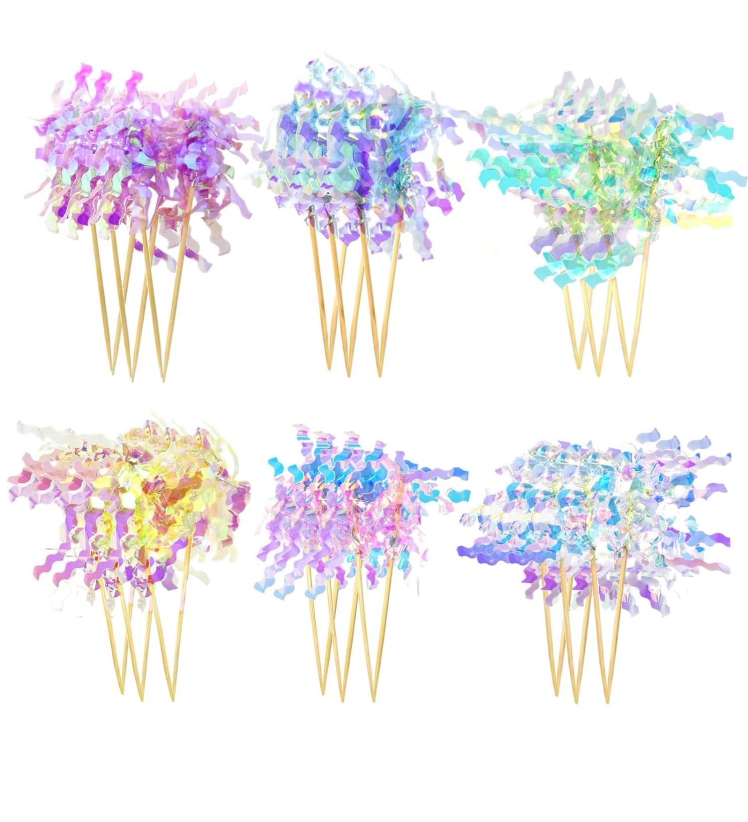 50Pcs Firework Cupcake Toppers Cocktail Food Fruit Toothpick Holiday Cake Decoration Cake Toppers Picks for Christmas Party Birthday Wedding Cake Decoration Party Favors Supplies Random Color - Buy Online on SooperMarket.com
