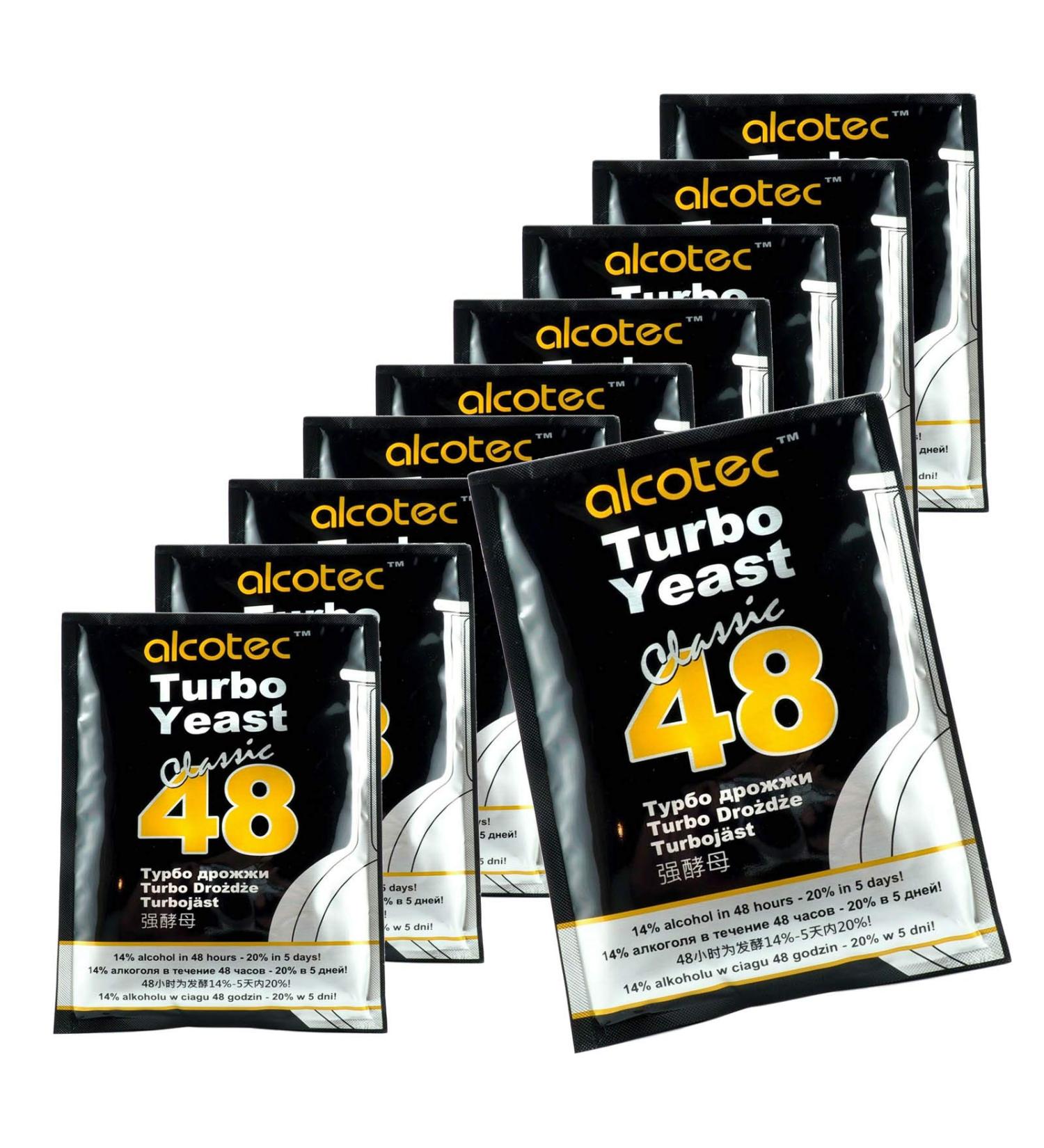 AlcoTec 10 x Turbo Yeast Classic - 48% Alcohol in Just 5 Days | Fast International Shipping - Buy Online on SooperMarket.com