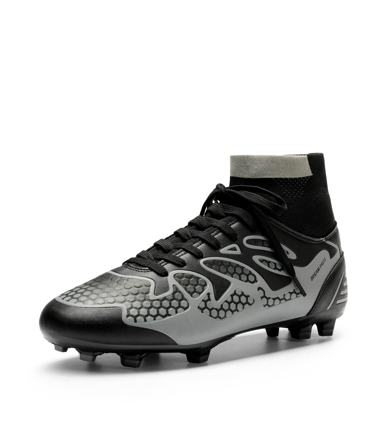 DREAM PAIRS Men's Soccer Shoes - Professional Athletics Training Lace-Up Football Shoes - EU Size 43 - Black & Dark Grey - Buy Online on SooperMarket.com