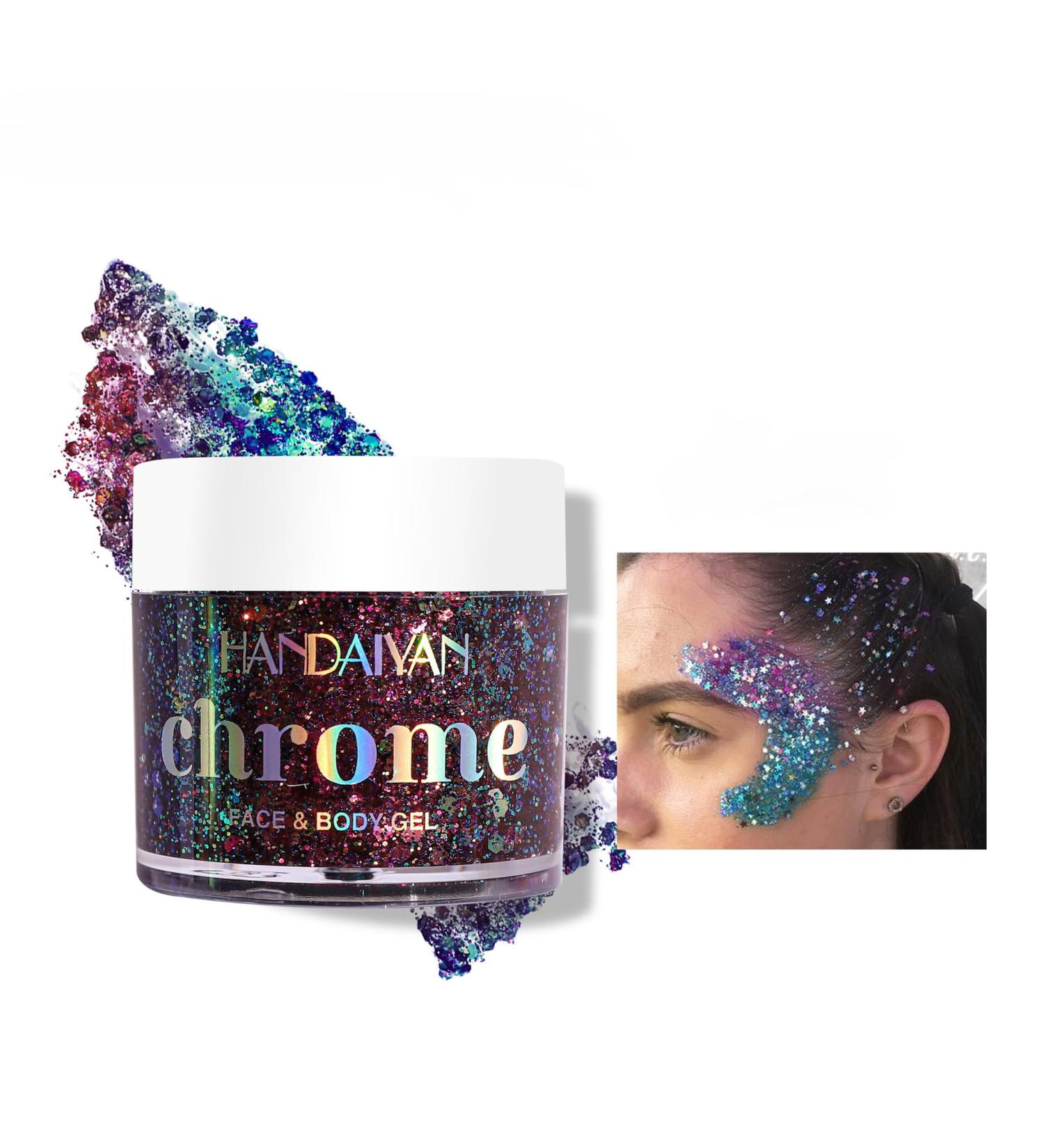 Corleone Holographic Body Glitter Gel Color Changing Long Lasting Sparkle for Face Hair Nails & Eyeshadow Perfect for Festivals & Parties International Shipping - Buy Online on SooperMarket.com