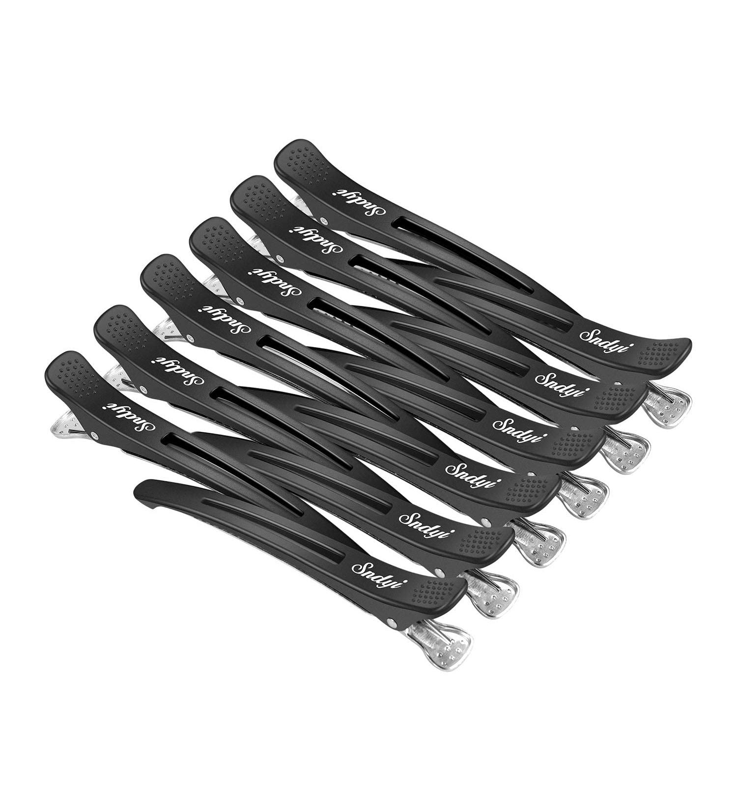 Sndyi Hair Clamps - 12 Pack Non-Slip Hair Clips for Styling & Cutting | Professional Salon Hairdressing Tools for Thick & Thin Hair - Buy Online on SooperMarket.com