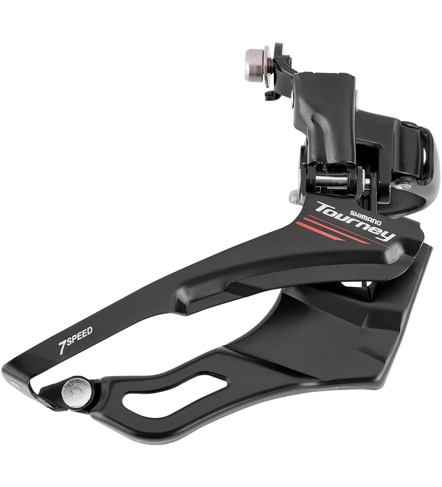 SHIMANO Tourney/TY FD-M190 Front Derailleur - Black, Top Swing, 7/8 Speed - Buy Online on SooperMarket.com