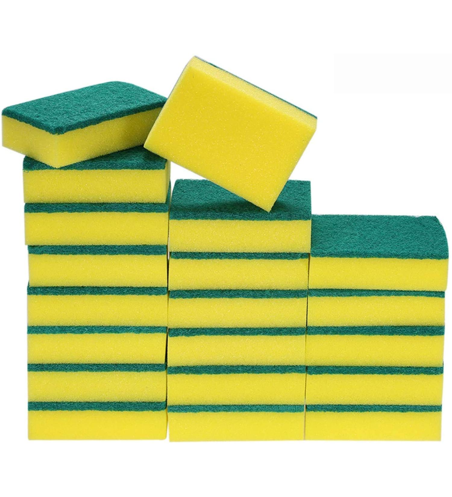 20 Pack Multi-Use Heavy Duty Scrub Sponge Extra Thin Magic Cleaning Sponges Eraser Sponge for Kitchen Bathroom Furniture Leather Car & Steel - Buy Online on SooperMarket.com
