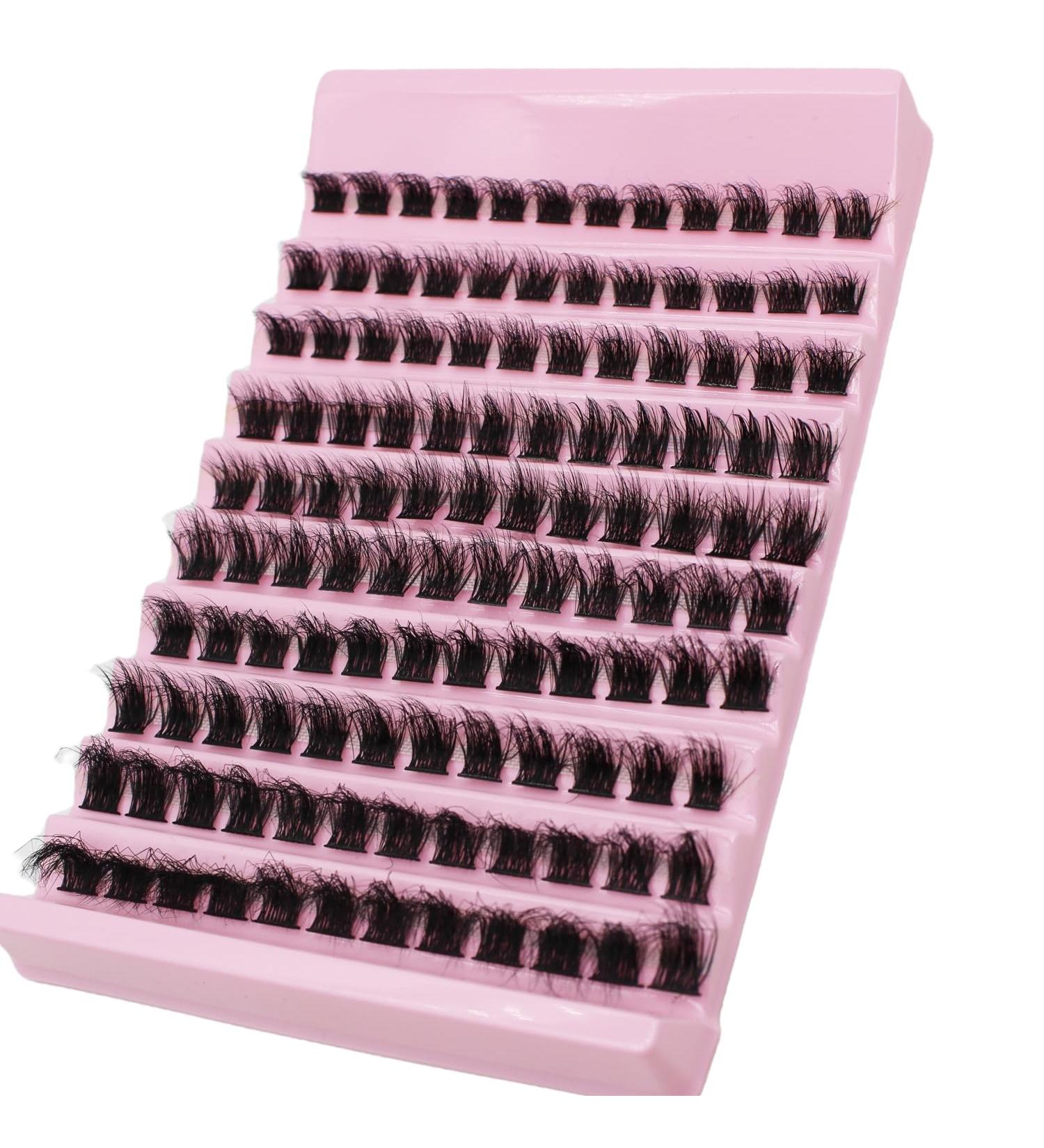 Selawasty 120 Lash Clusters D Curl Mega Volume DIY Eyelash Extensions - Wispy Individual Lashes for At-Home Cluster Extensions (S6-D-8-16MIX) - Buy Online on SooperMarket.com