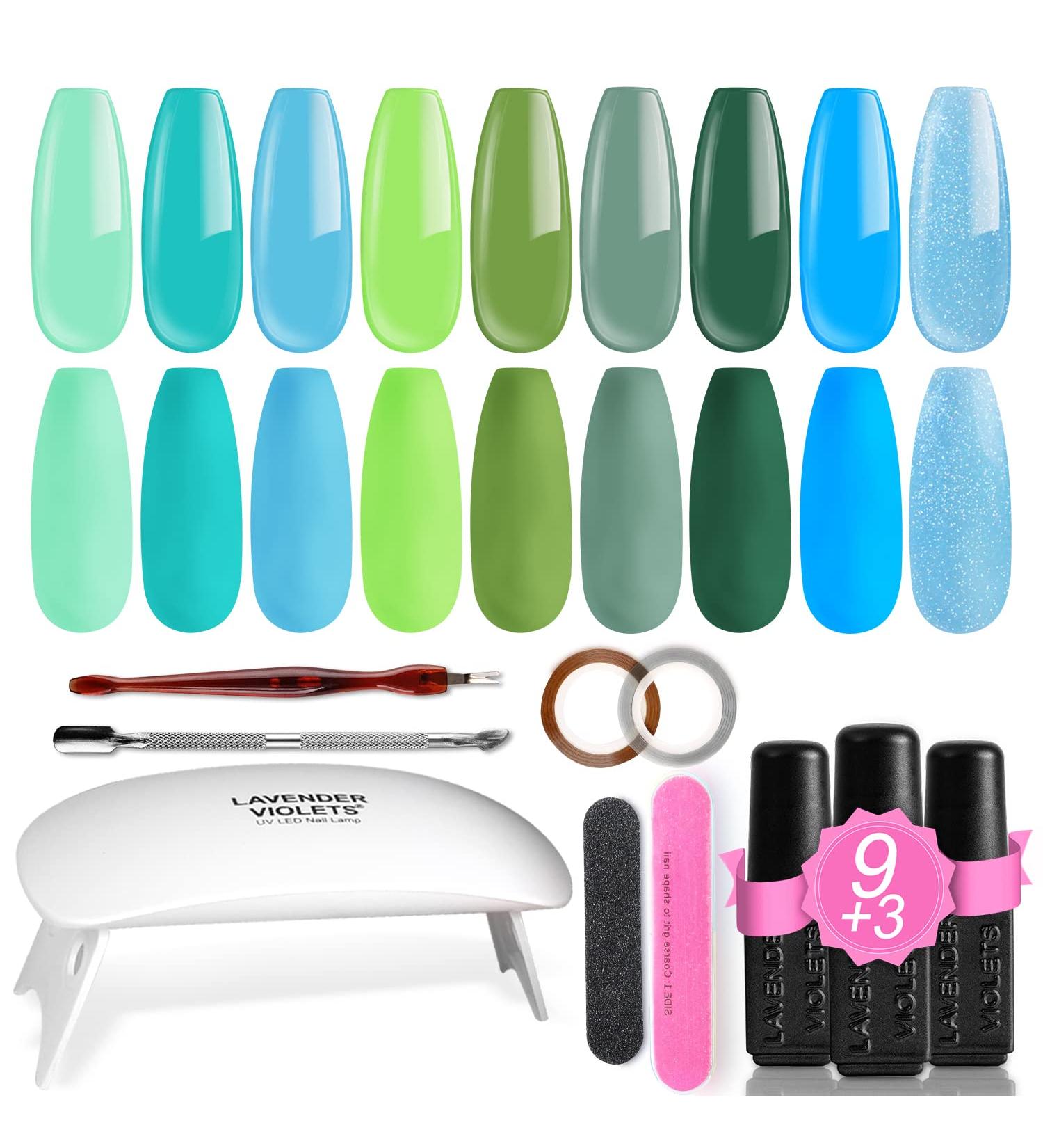 Lavender Violets 19 Pcs Gel Polishes Starter Kit with LED Nail Lamp - Hawaiian Island 969B - Buy Online on SooperMarket.com