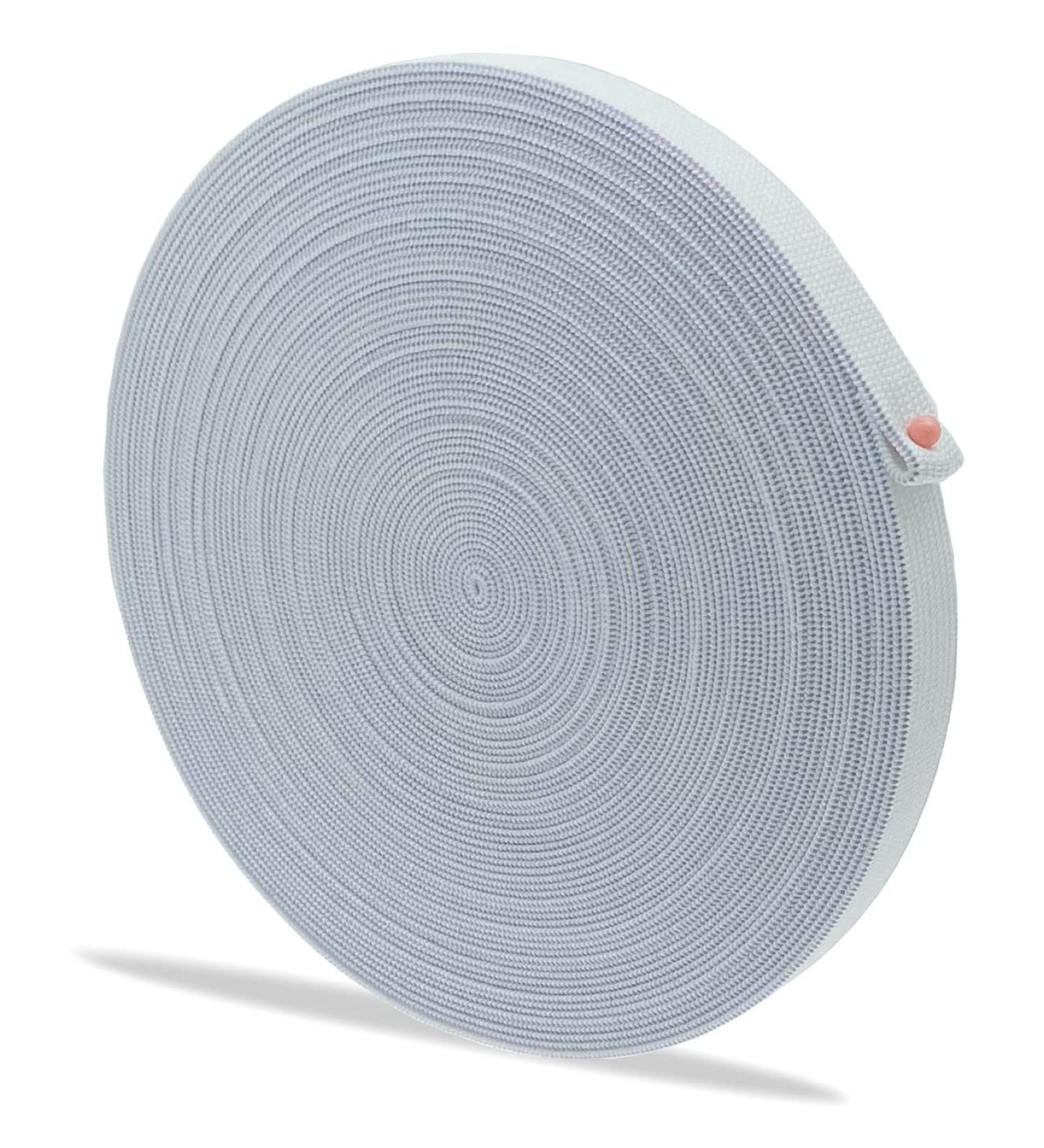White Knit Elastic Spool - 1/2 Inch x 18 Yards Elastic Sewing Band - Buy Online on SooperMarket.com