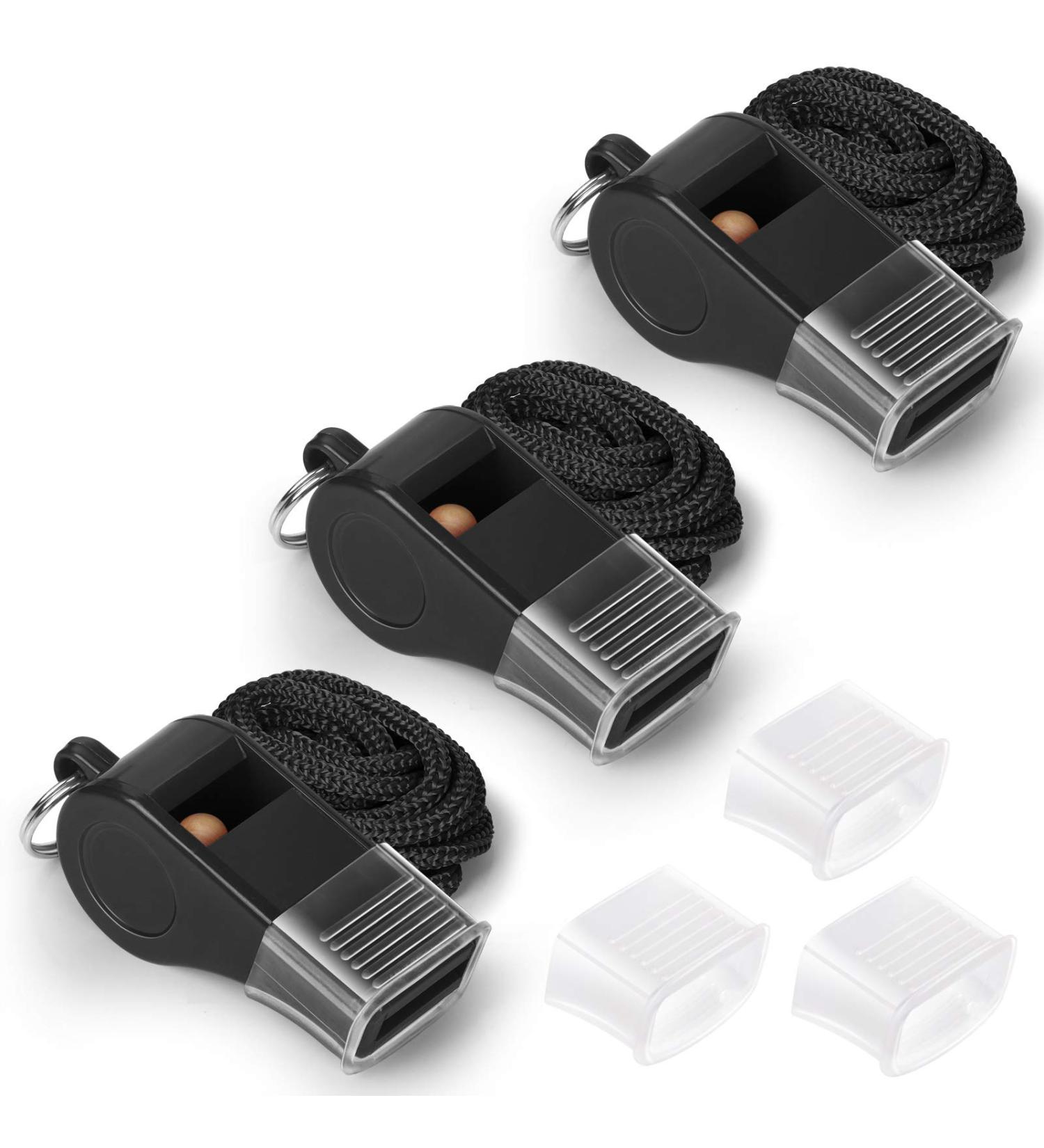 Fya Super Loud Sports Whistle with Lanyard and Mouth Grip - Ideal for Coaches, Referees, Emergency, Lifeguard, Survival - Outdoor Black - Buy Online on SooperMarket.com