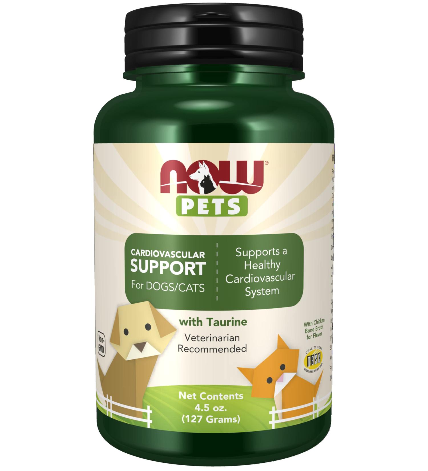 Now Foods Pets Cardiovascular Support for Dogs & Cats - 4.5 oz | Enhance Pet Health - Buy Online on SooperMarket.com