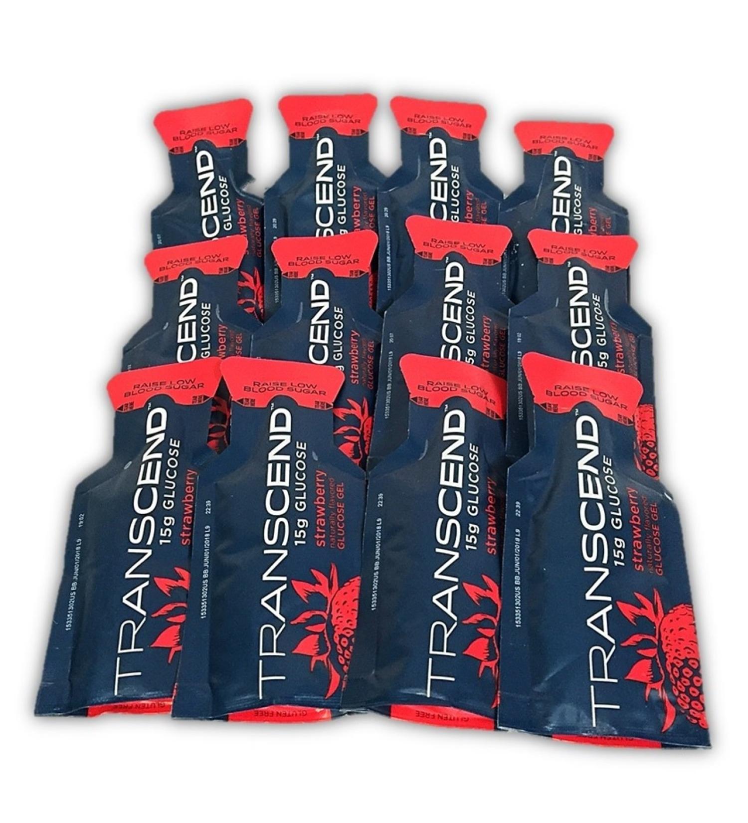 Transcend 15g Glucose Gels - 12 Pouch Bulk Pack | Energy Boost for Diabetics - Buy Online on SooperMarket.com