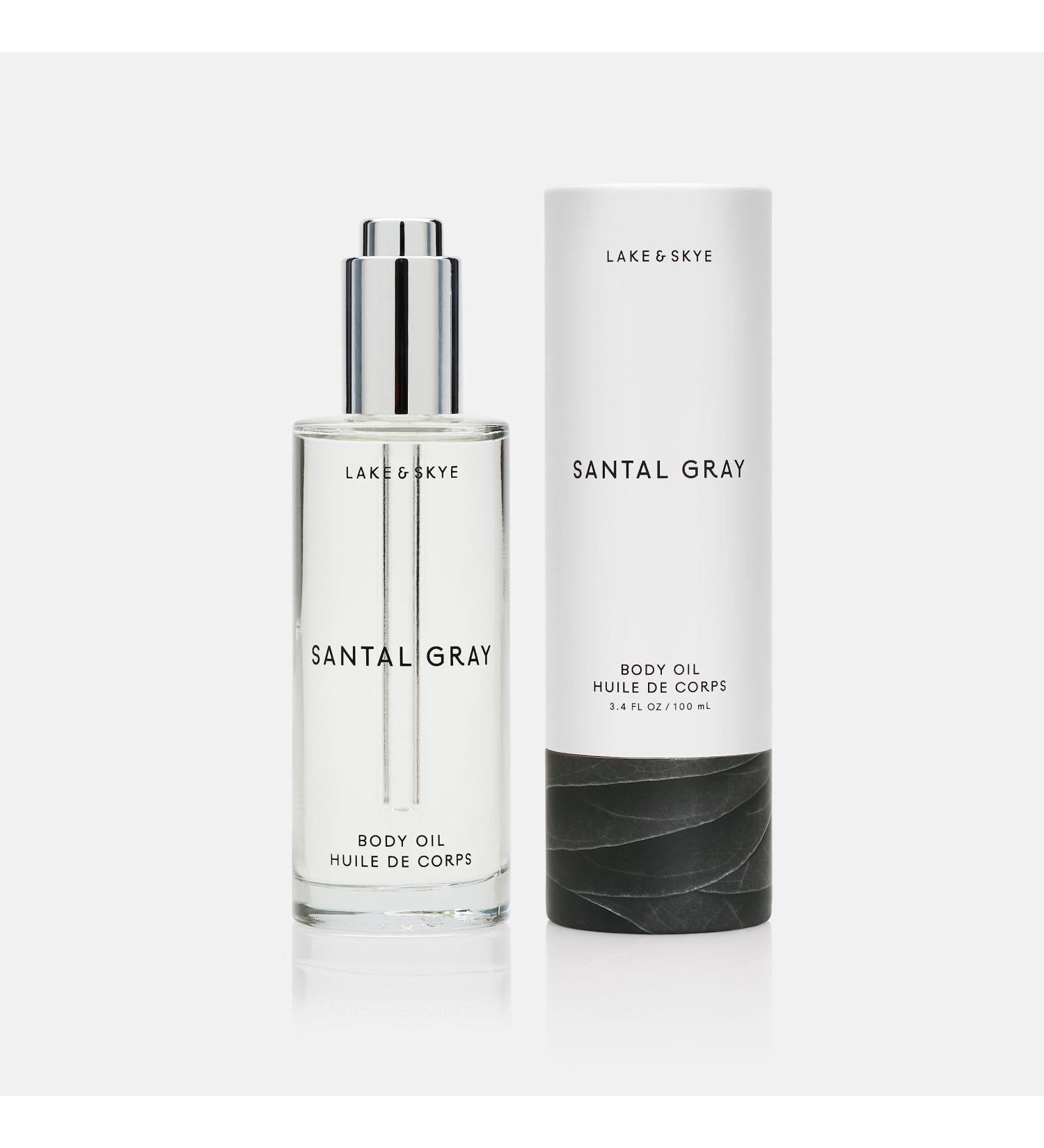 Shop Lake & Skye Santal Gray Body Oil 3.4 fl oz - Hydrating Vitamin E & Sweet Almond Oil | Aromatic Woody Spicy Scent - International Shipping Available - Buy Online on SooperMarket.com