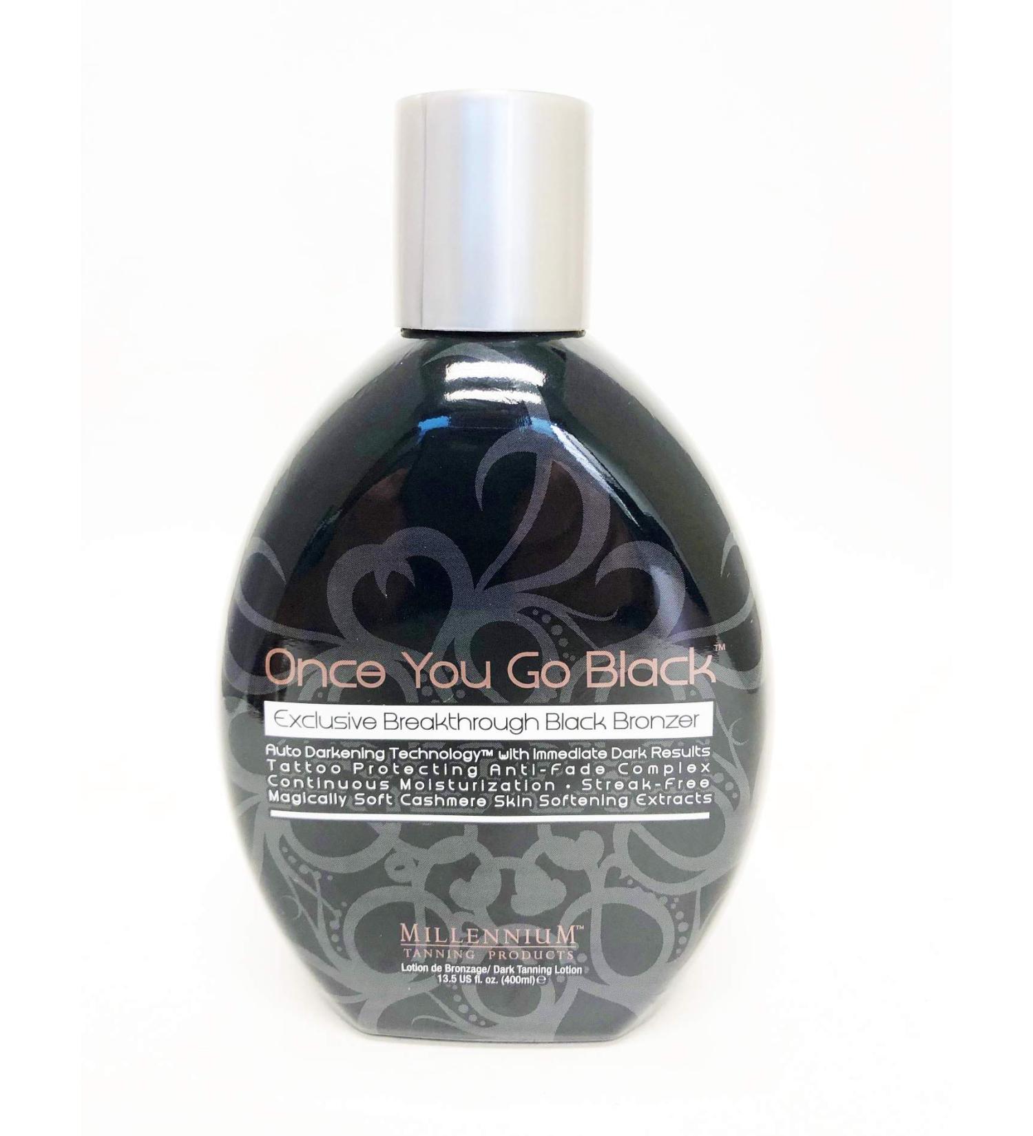 Millennium Tanning ONCE YOU GO BLACK Bronzer Tanning Lotion 13.5 oz