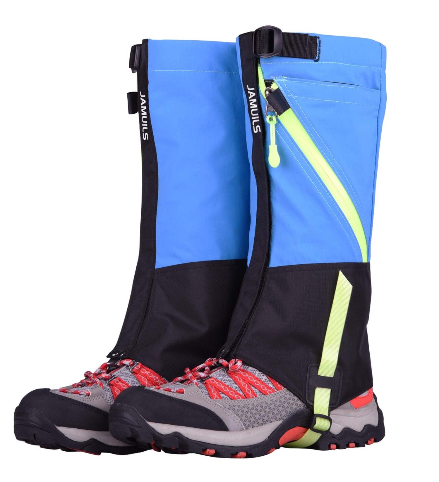 Jamuils Waterproof Gaiters for Kids - Adjustable Breathable Leg Protection for Snow Hiking Hunting & Skiing - Blue - Buy Online on SooperMarket.com