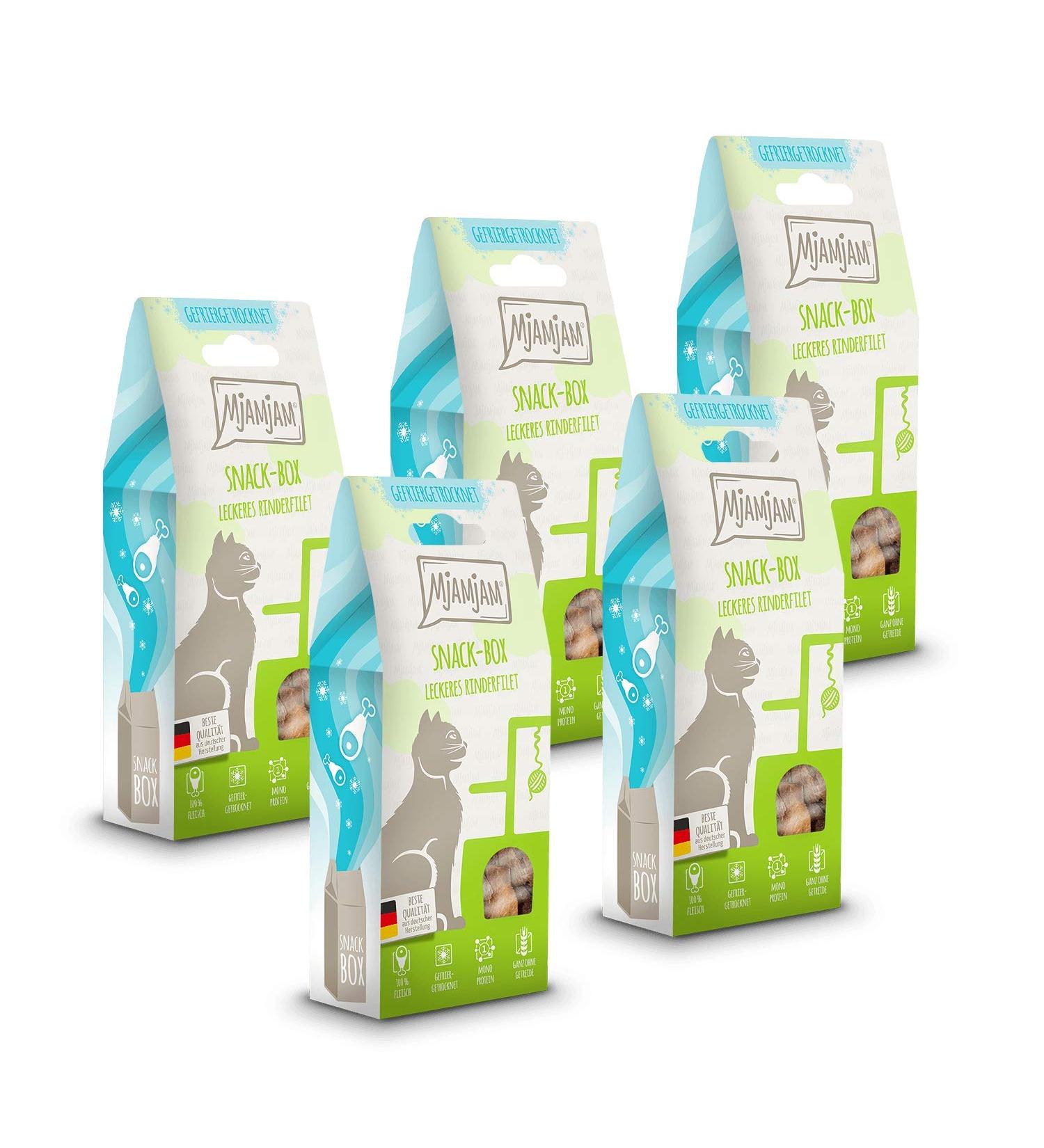 MjAMjAM Snack Box - Delicious Beef Fillet Treats | 5 x 35g | Premium Pet Snacks | Fast International Shipping - Buy Online on SooperMarket.com