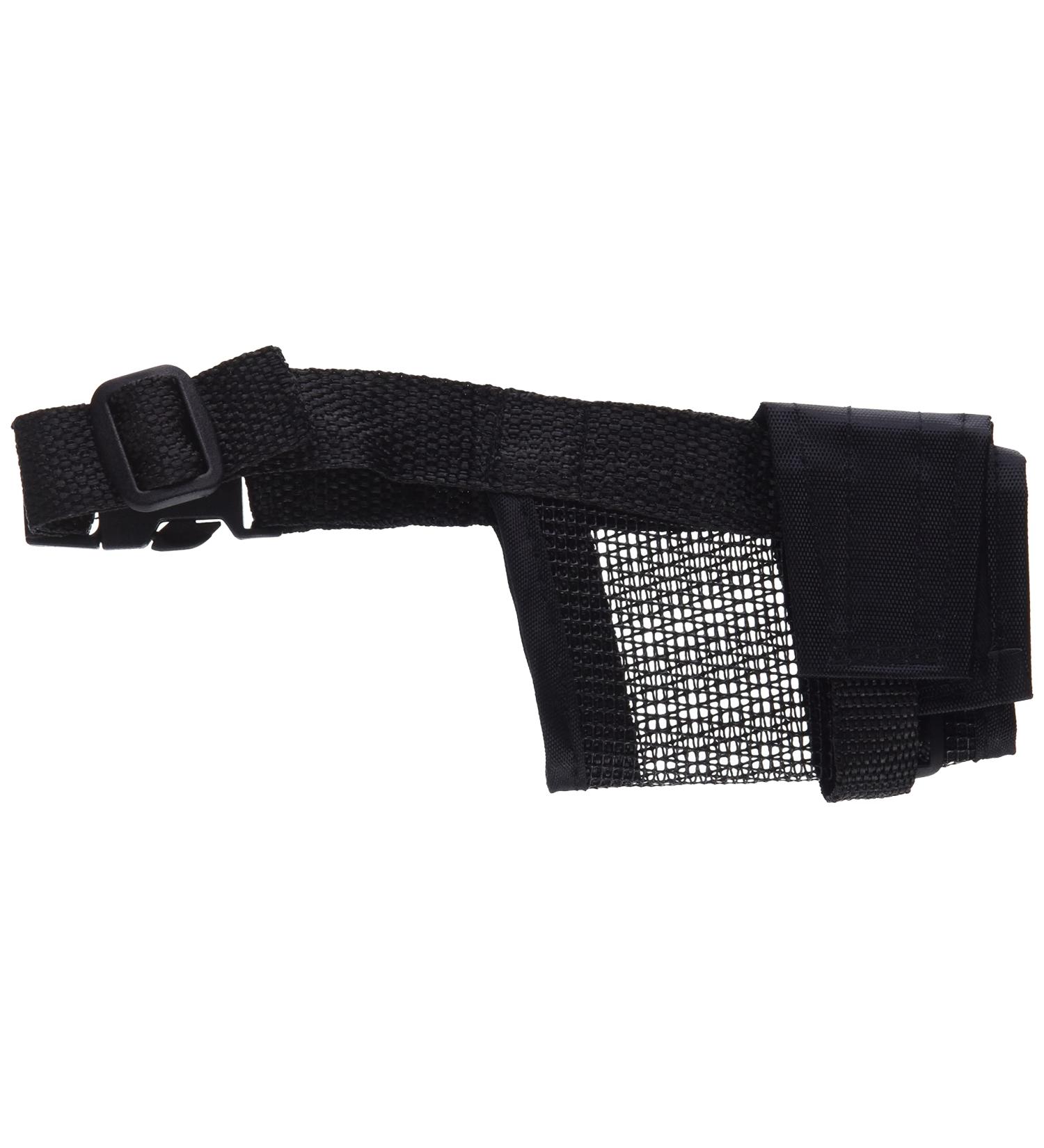 Trixie 19261 Black Muzzle with Mesh Insert - Polyester Size S - 1 Piece for Dogs | International Shipping Available - Buy Online on SooperMarket.com