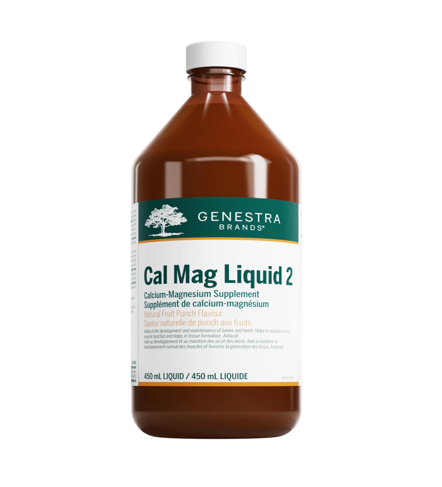 Genestra Brands - Cal Mag Liquid 2-450 ml Liquid - Natural Fruit Punch Flavour - Buy Online on SooperMarket.com