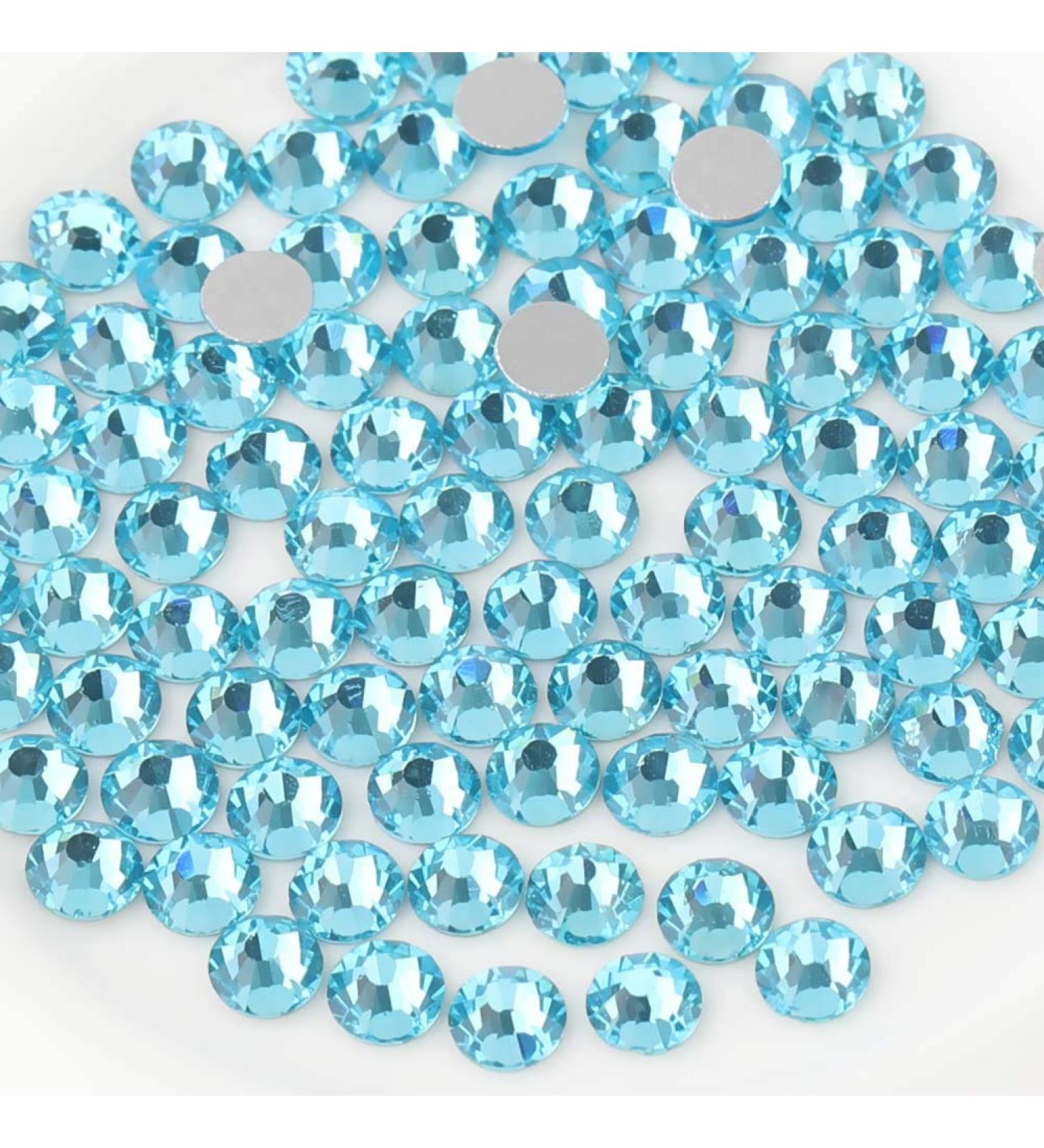 Beadsland 1440 Piece Aquamarine Flat Back Rhinestones - SS10 Nail Crystals for Stunning Nail Art - Buy Online on SooperMarket.com