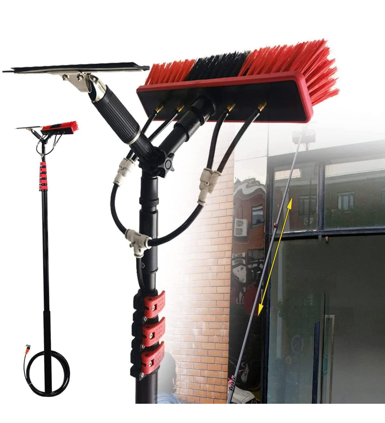 Water Fed Pole Kit Outdoor Window Cleaner Window Cleaning Tool Window Cleaning Pole Cleaning Brush Equipment Photovoltaic Panel Cleaning/18Ft/5.4M 35cm Brush Head 4M/13FT - Buy Online on SooperMarket.com