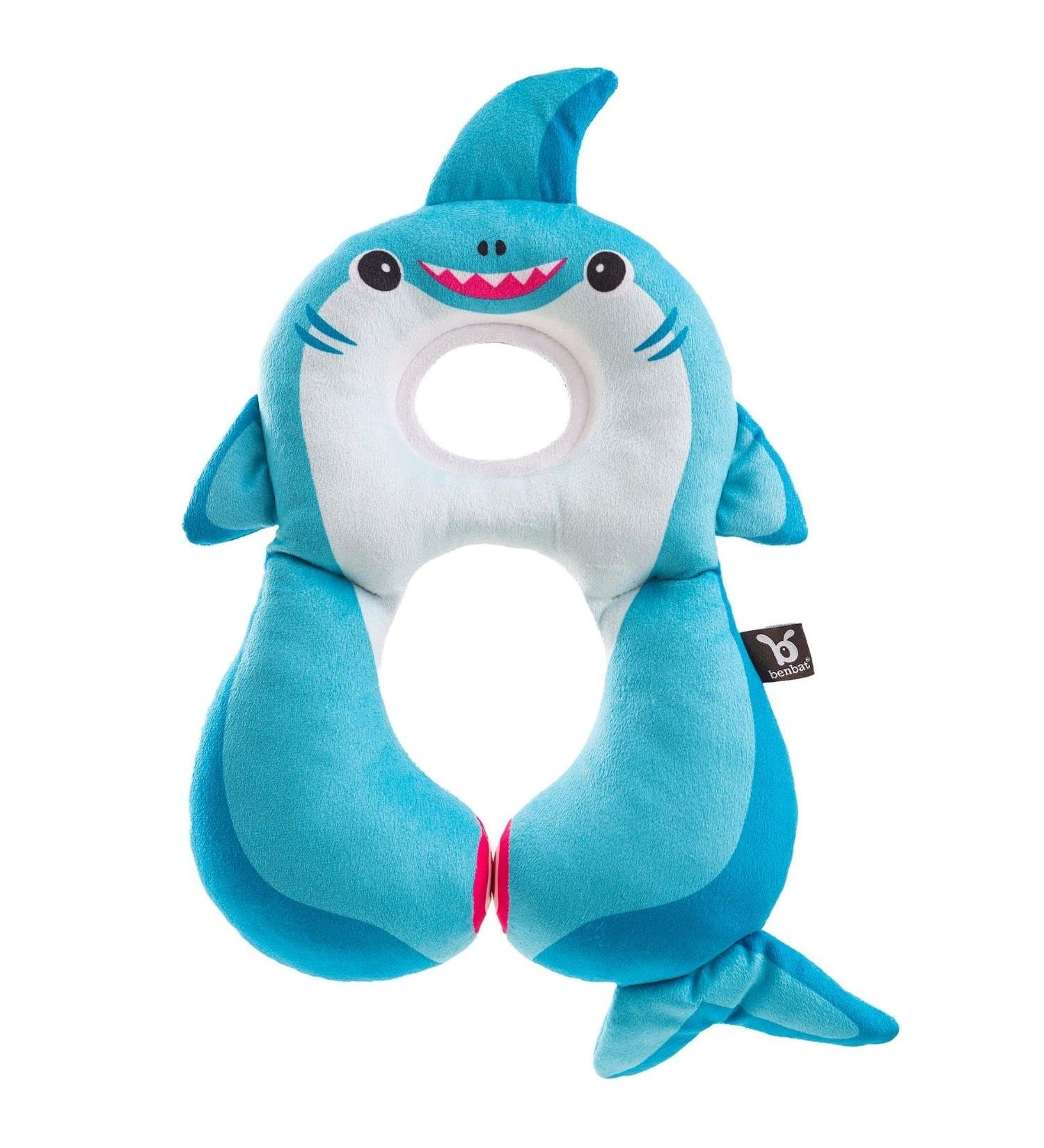 BenBat Kids Travel Neck Pillow for 1-4 Years | Comfortable Headrest for Car Flights & Trips (Blue Shark) - Buy Online on SooperMarket.com