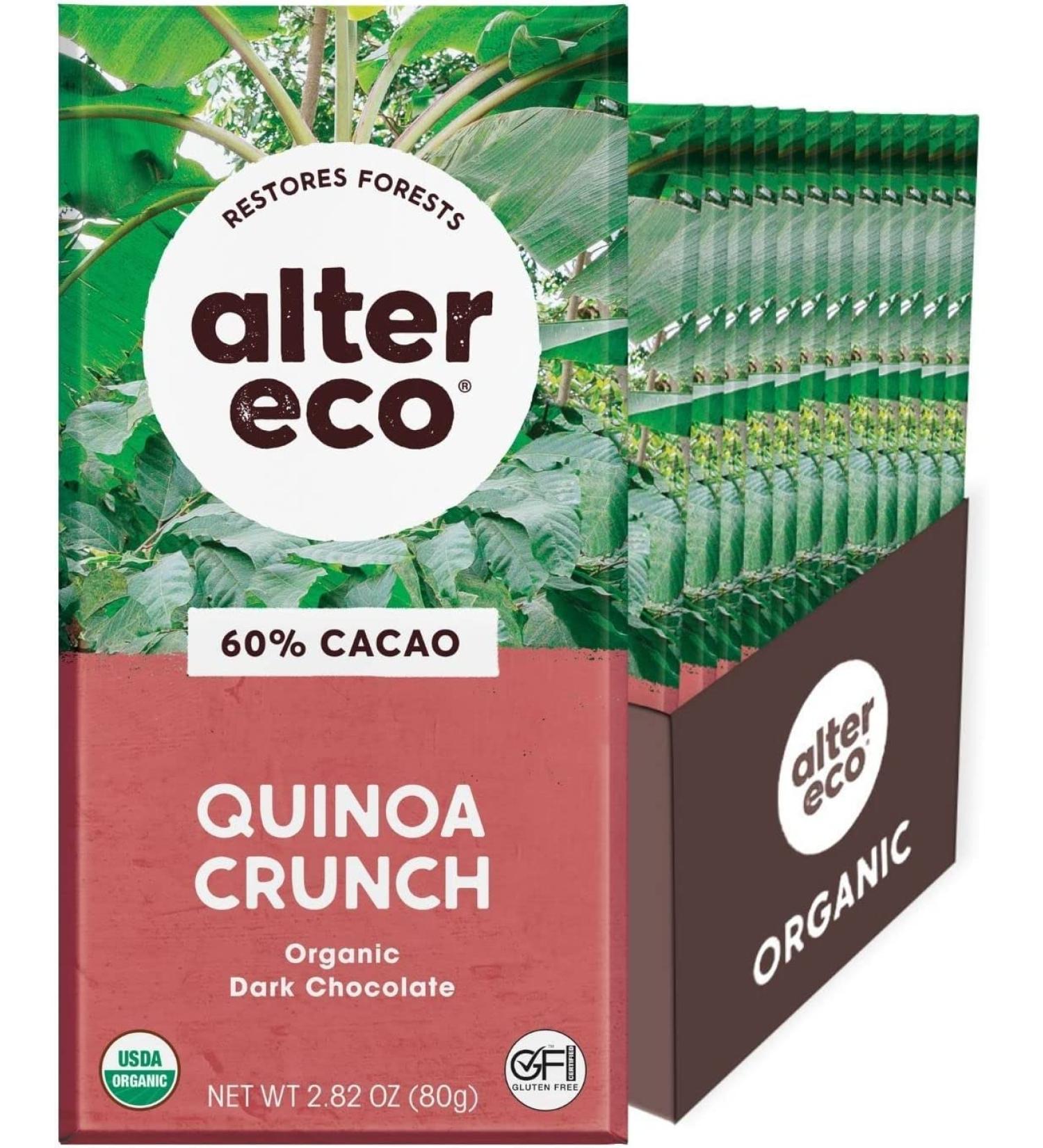 Organic Chocolate - Dark Quinoa Chocolate Bar 12 Pack - Buy Online on SooperMarket.com