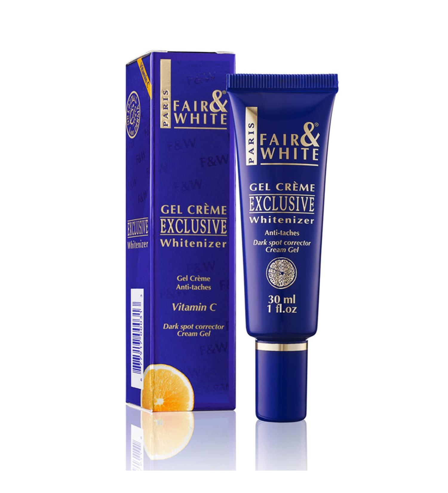 Fair and White Exclusive Brightening Gel Cream 30ml - Fade Dark Spots with Vitamin C - Deeply Moisturizing Formula with Glycerin & Castor Oil - Buy Online on SooperMarket.com
