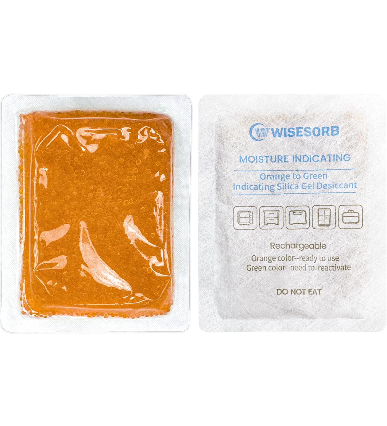 Wisesorb 5 Pack Rechargeable Silica Gel Desiccant Bags - 100g Moisture Absorbers for Gun Safe & Storage - International Shipping Available - Buy Online on SooperMarket.com