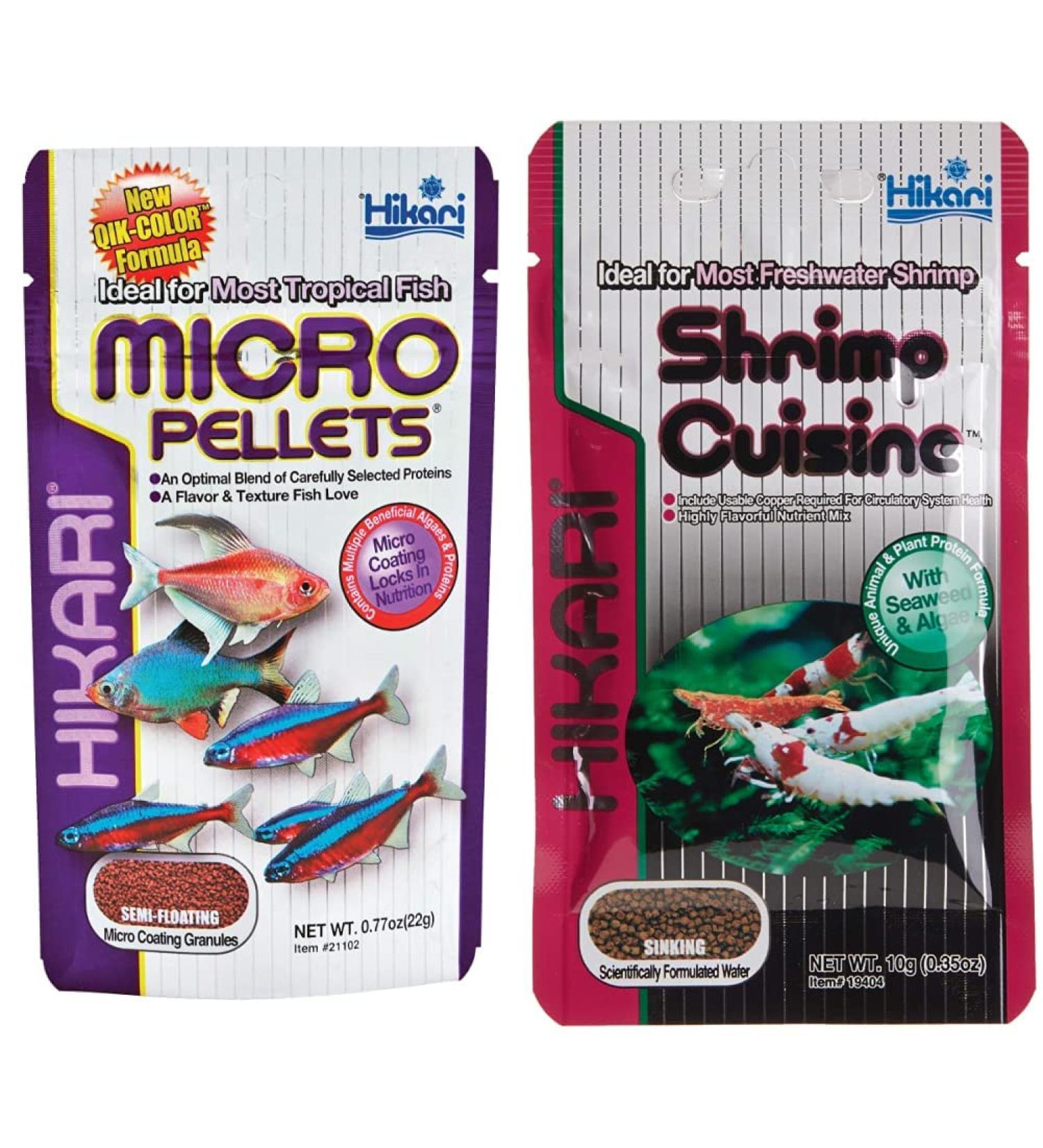 Hikari Tropical Semi-Floating Micro Pellets for Pets + Hikari Shrimp Cuisine - Buy Online on SooperMarket.com