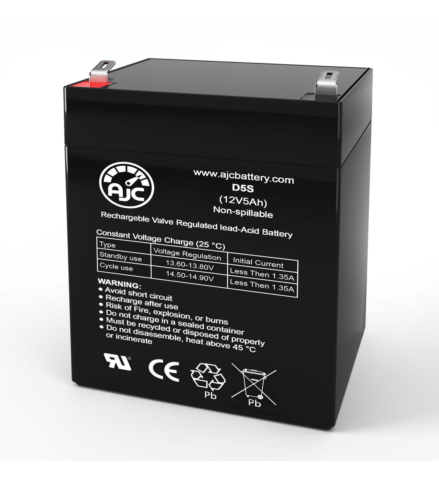 AJC 12V 5Ah UPS Battery Compatible with CyberPower EC650LCD | High-Performance Replacement Battery for International Shipping - Buy Online on SooperMarket.com