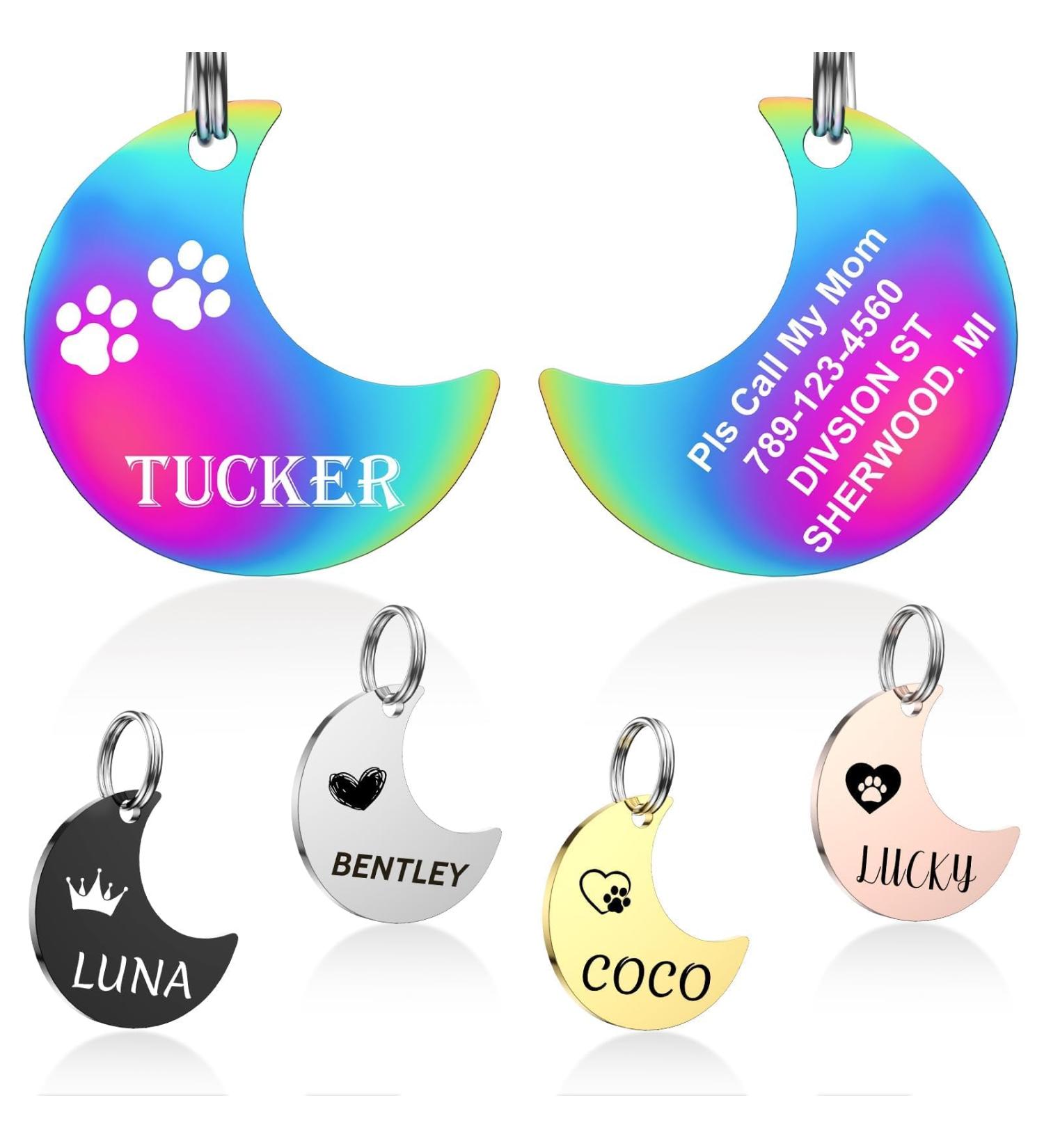 Personalized Yehanti Dog Tag - Engraved Stainless Steel Name Tag for Dogs Cats & Puppies | Custom Contact Info & Address | Ideal Pet Identification - Buy Online on SooperMarket.com