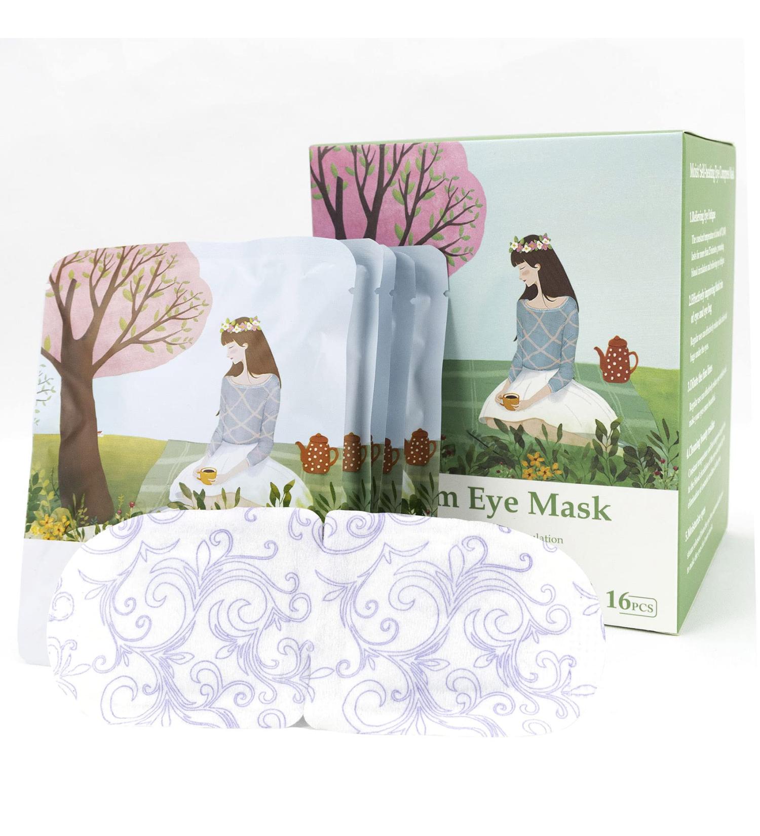 MEECI 16-Pack Steam Eye Mask for Sleeping and Dry Eyes - Disposable Warm Compress Masks for Dark Circles and Puffiness Relief - Soothing Eye Care Pads - Unscented - Buy Online on SooperMarket.com