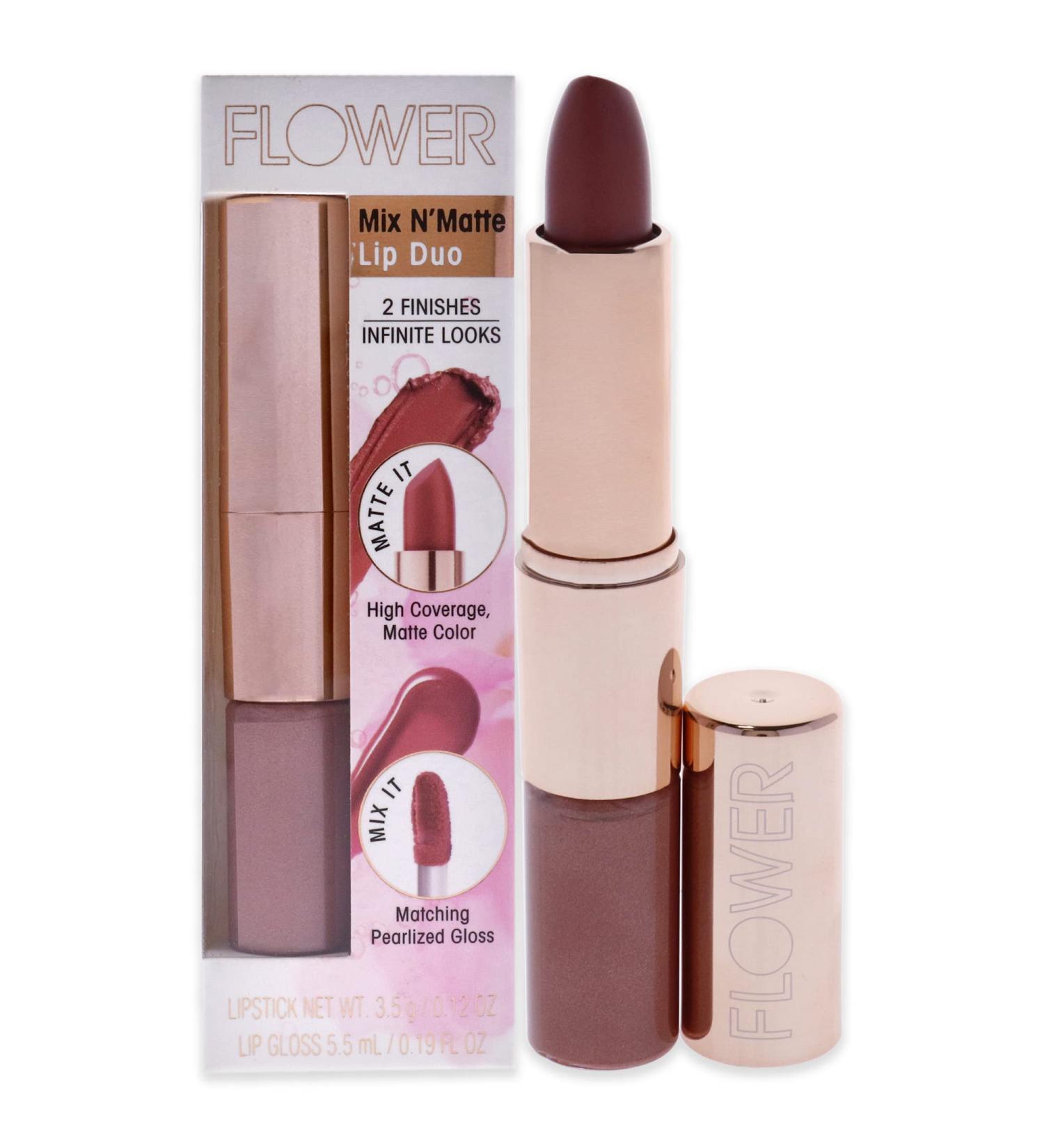 FLOWER BEAUTY Mix N' Matte Lip Duo - Honey Nude 1 Count - Buy Online on SooperMarket.com