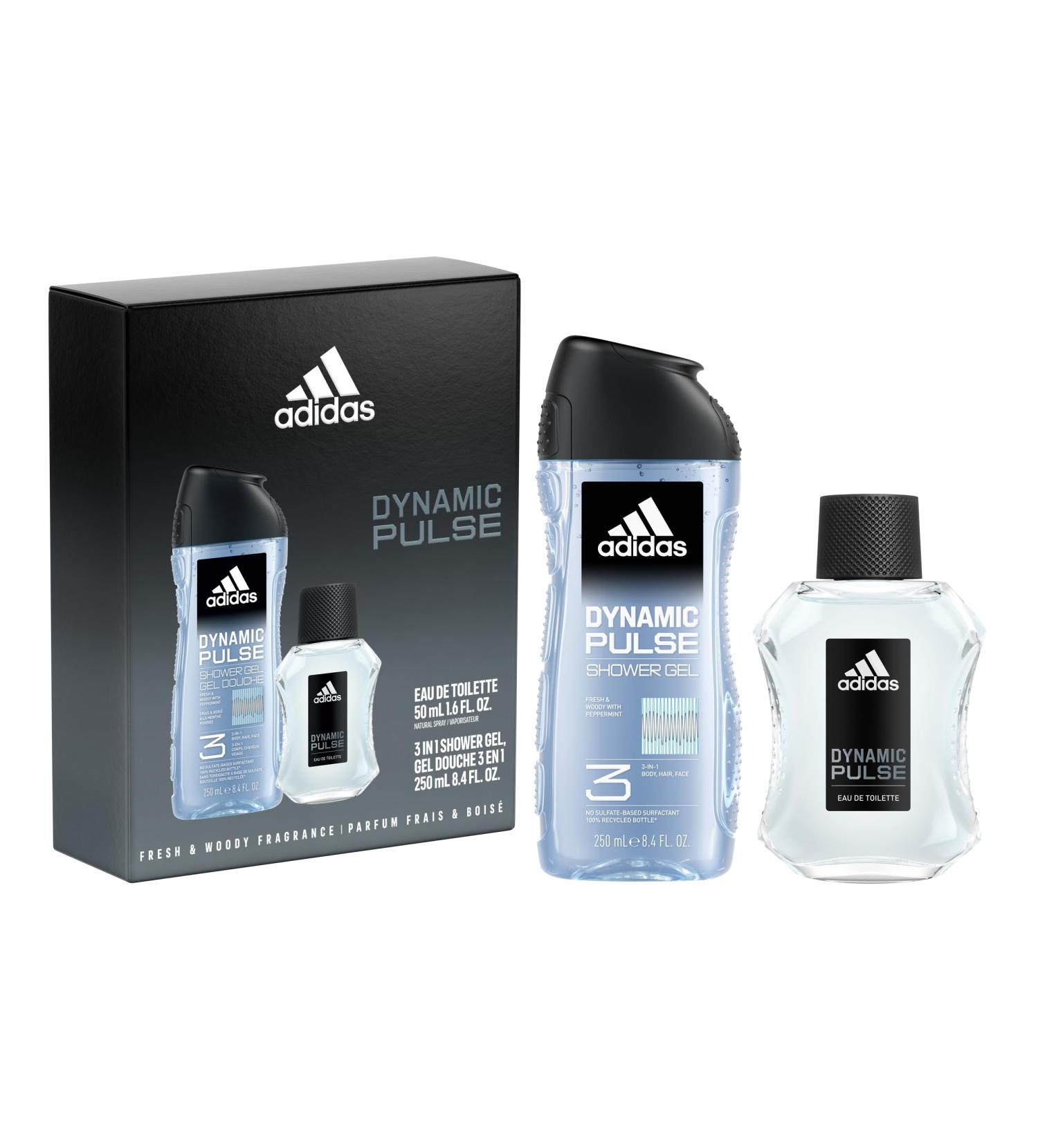 adidas Dynamic Pulse 2 Piece Gift Set Notes of Mint Apple and Wood Men's Fragrance Long Lasting Sporty Fragrance 10.1 Fl Oz (Pack of 1) Cedar Mint Peppermint - Buy Online on SooperMarket.com