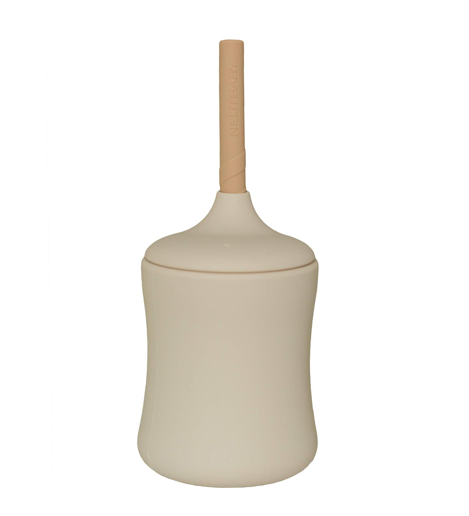 NEUTBABY Silicone Cup | Durable 3 Stage Toddler Cups | Easy to Clean Muted Color Cup in Sand Beige - Buy Online on SooperMarket.com