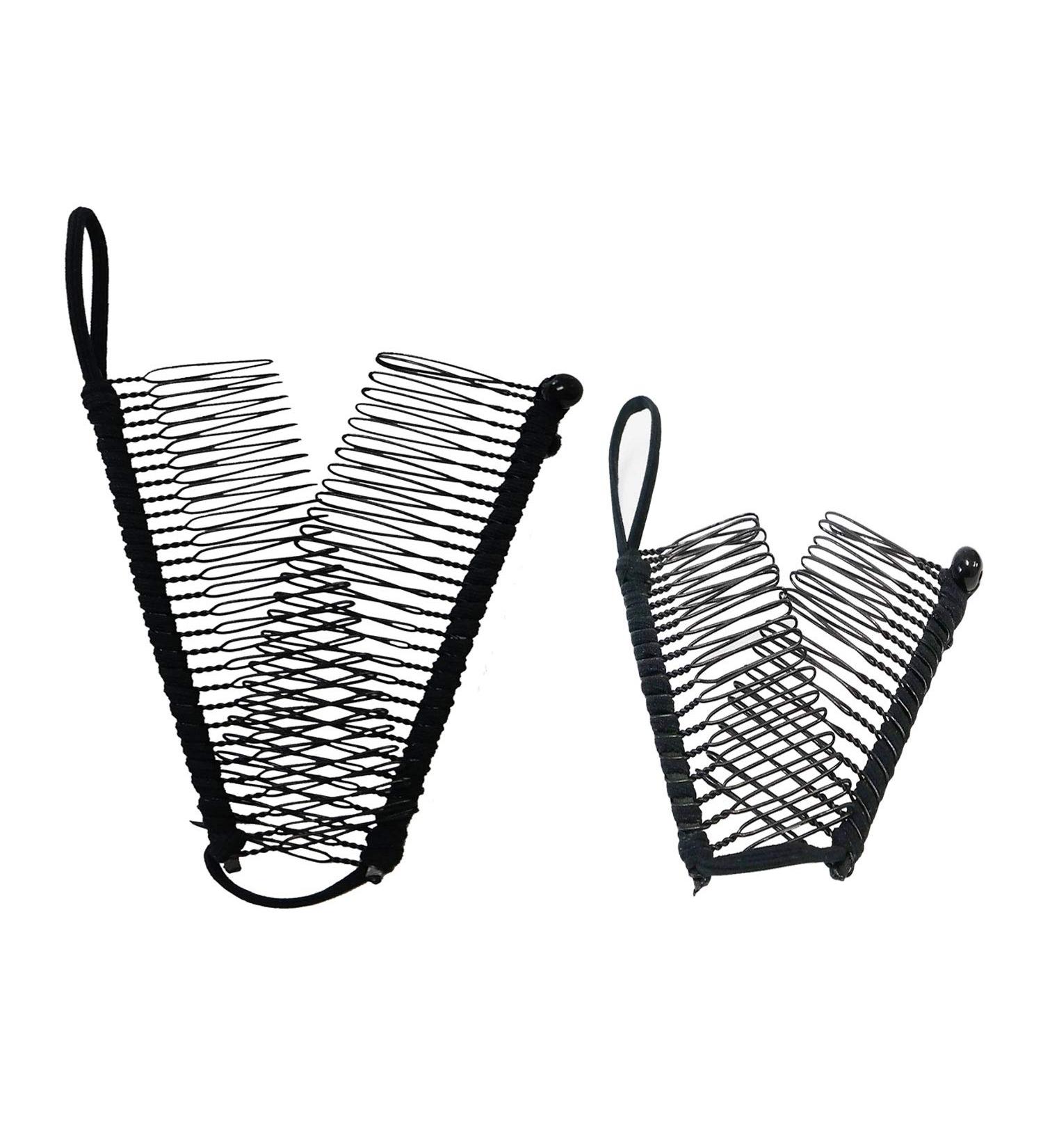 GETAGOTA 2 Pieces Banana Clips Comb Hair for Women - Adjustable Ponytail Holder for Thick Curly Hair - Styling Tool Clip Clincher (Black, 2 Pack) - Buy Online on SooperMarket.com