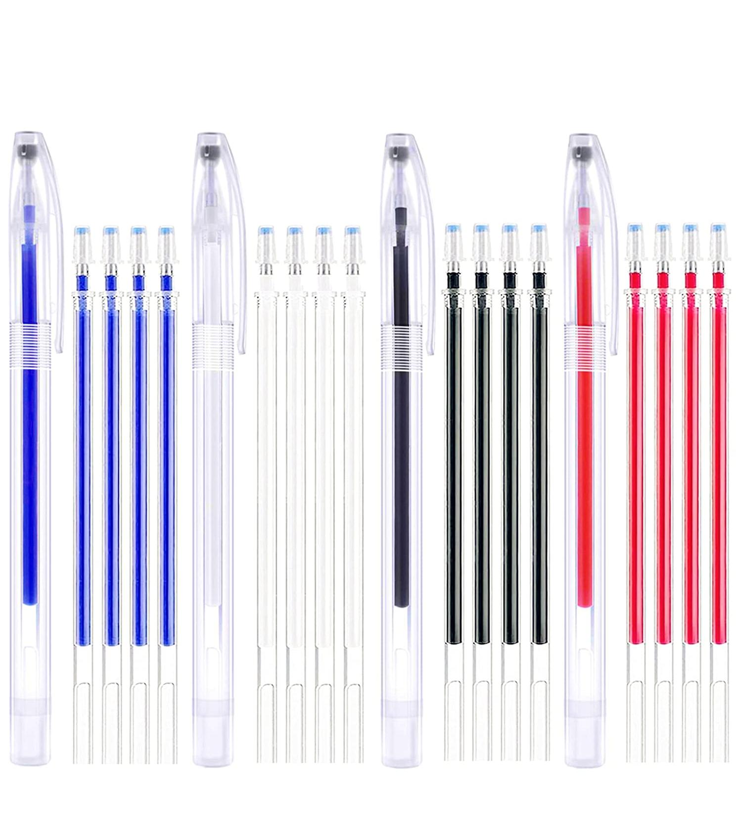 Heat Erasable Pens 4 Pack with 20 Refills for Fabric Marking & Sewing | Quilting, Dressmaking, Tailoring | Tailor's Chalk Pen Alternative - Buy Online on SooperMarket.com