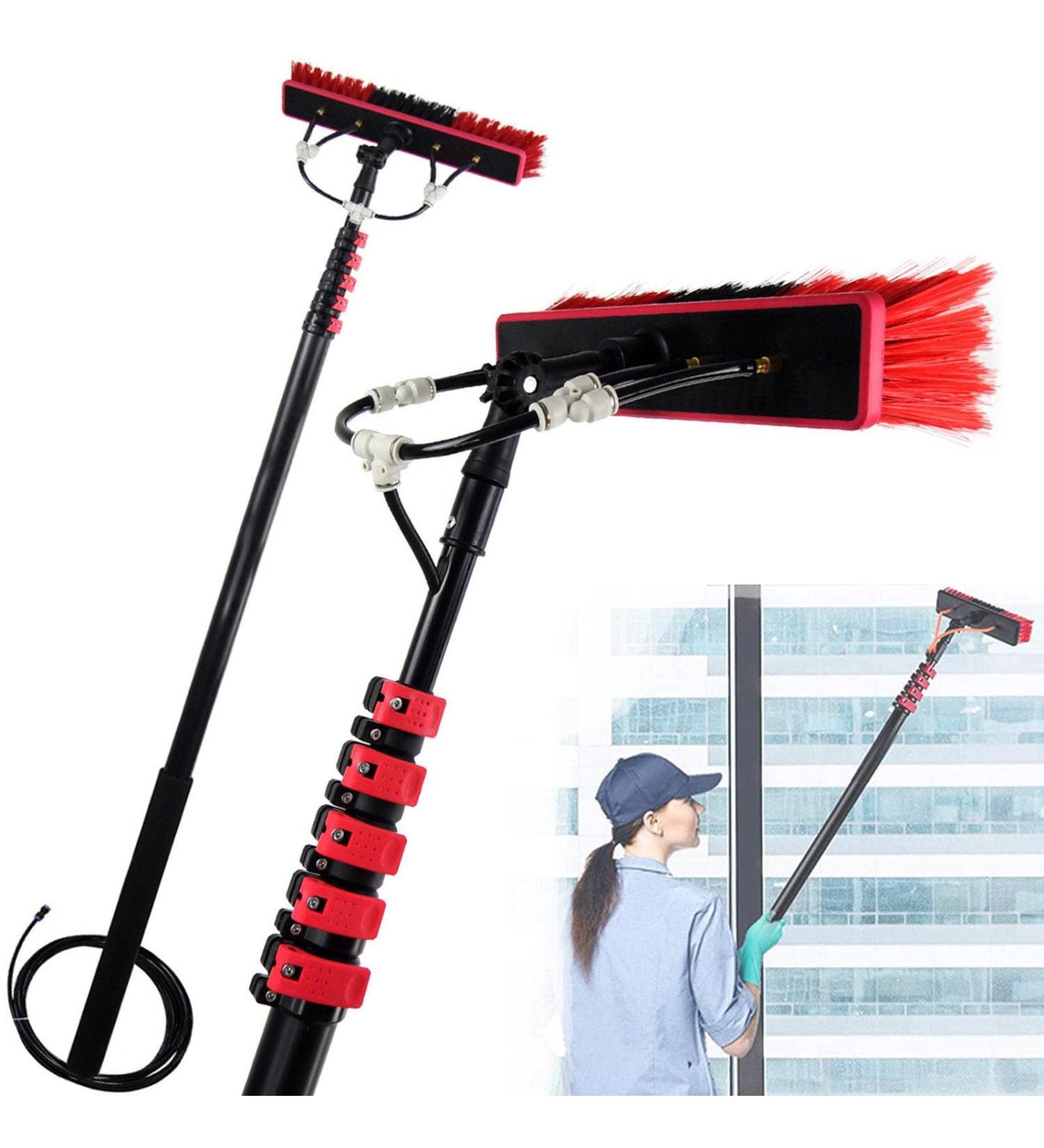 Window Cleaning Telescopic Pole Water Fed Extendable Brush Suitable for Cleaner Conservatory Roof Photovoltaic Panel Cleaning Photovoltaic Panel Cleaning/Window Clean 55cm Brush Head 12M/39FT - Buy Online on SooperMarket.com
