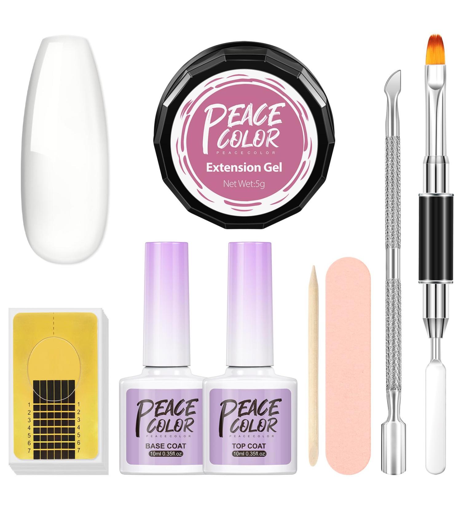 Builder Gel Nail Kit - Poly Gel Nail Kit - Clear Poly Nail Gel Kit Nail Strengthen Gel with Nail Brush - Builder Gel Nail Extension Set Poly Glue Nail Art UV Builder Quick Gel - Buy Online on SooperMarket.com