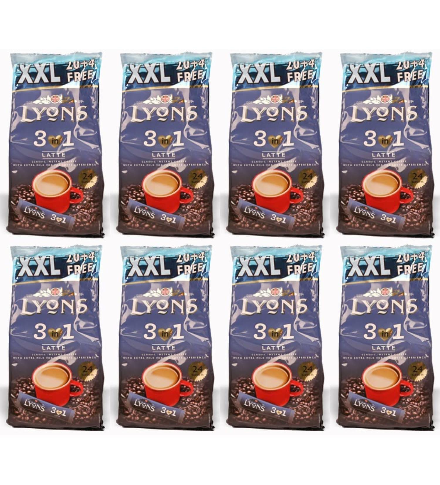 Lyons Premium Instant Coffee Bag Sachets | FabFinds Assorted Gift Mug (Latte 3in1 8X 24Sachets) - Buy Online on SooperMarket.com